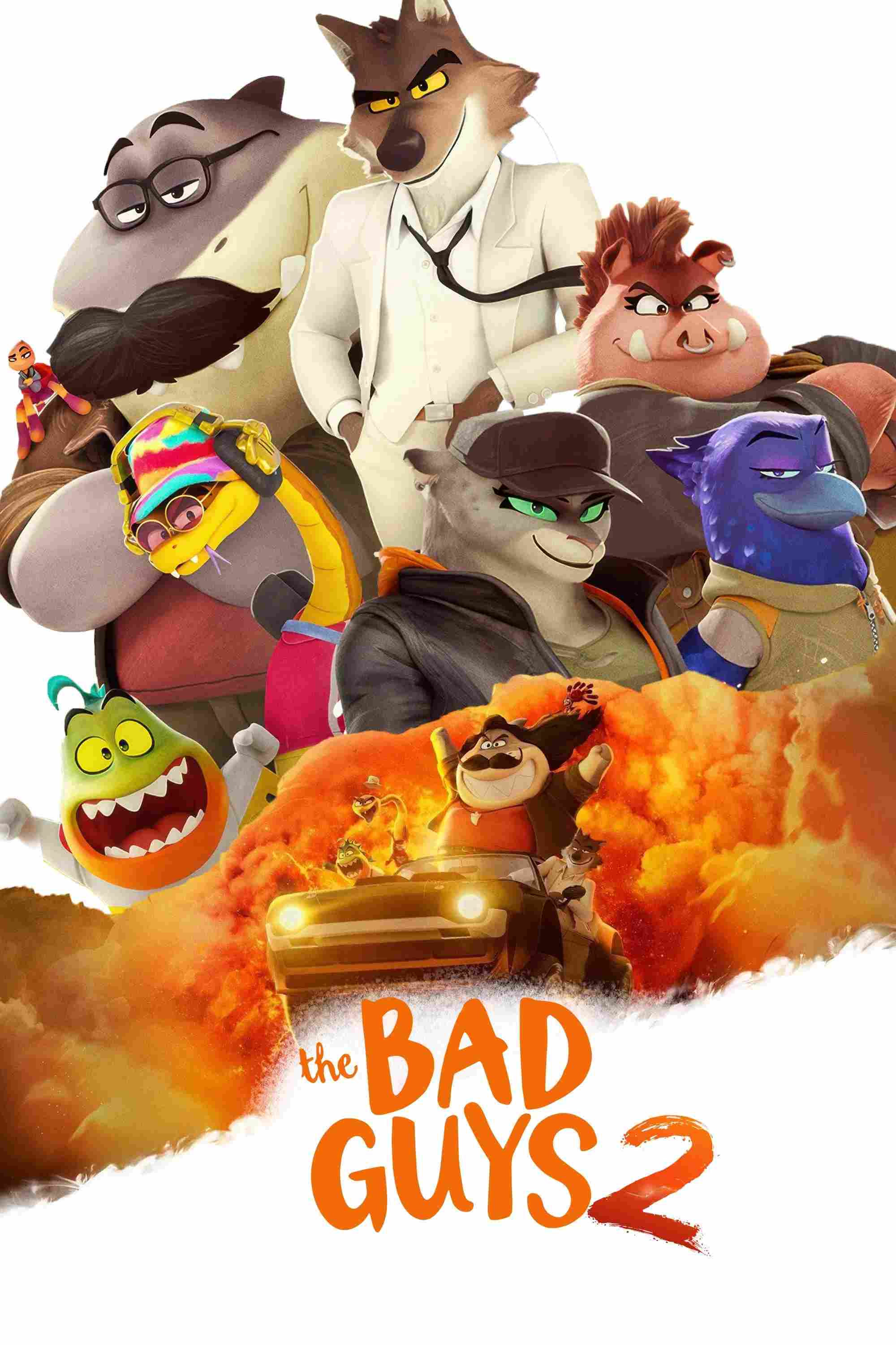 Poster chính thức của phim Phim Gia Đình, Phim Hài "Băng Đảng Quái Kiệt 2" (The Bad Guys 2 - 2025), với sự tham gia của diễn viên Sam Rockwell và Marc Maron.