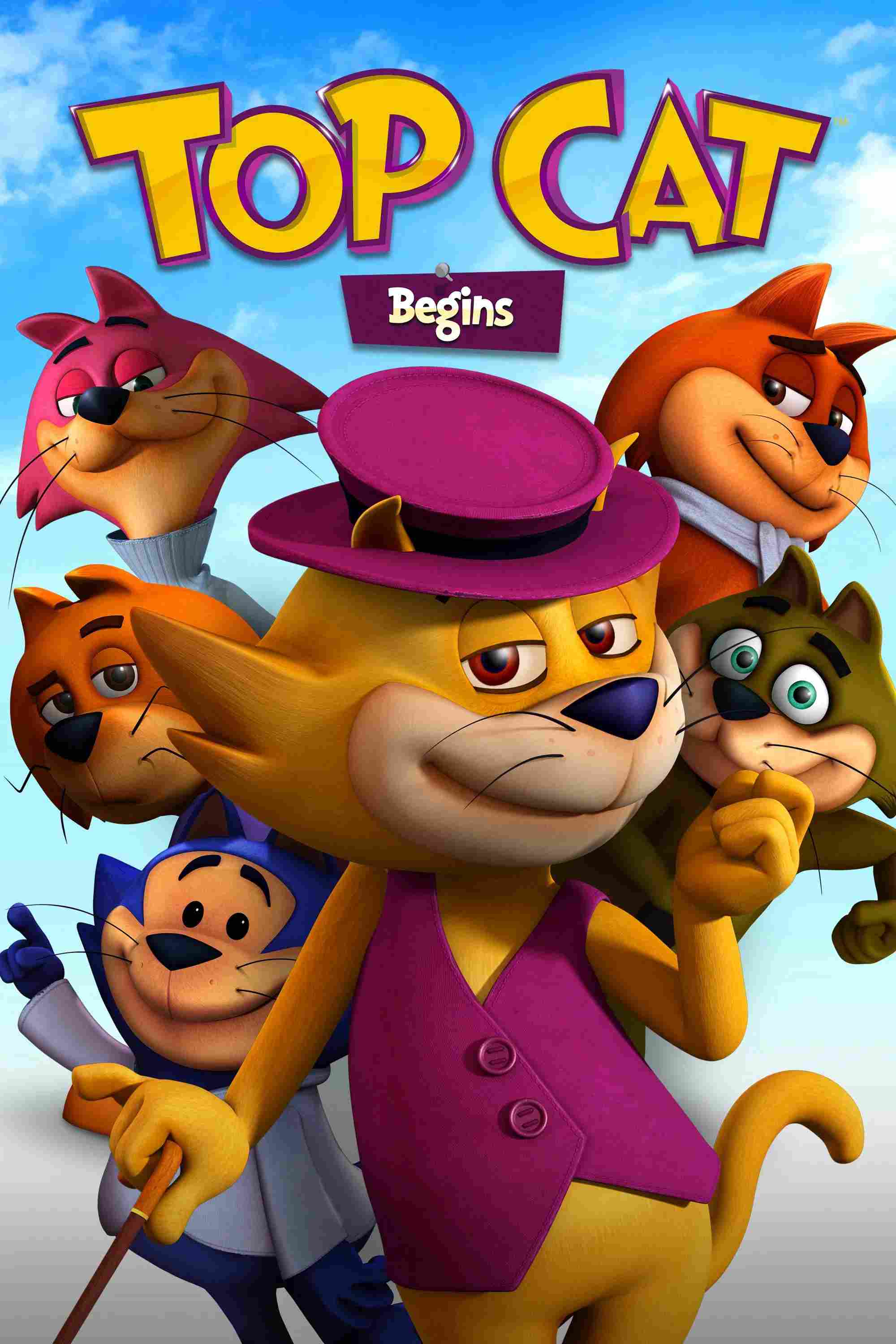 Poster chính thức của phim Phim Hài, Phim Hoạt Hình "Băng Nhóm Của Top Cat" (Top Cat Begins - 2015), với sự tham gia của diễn viên Jason Harris và Chris Edgerly.