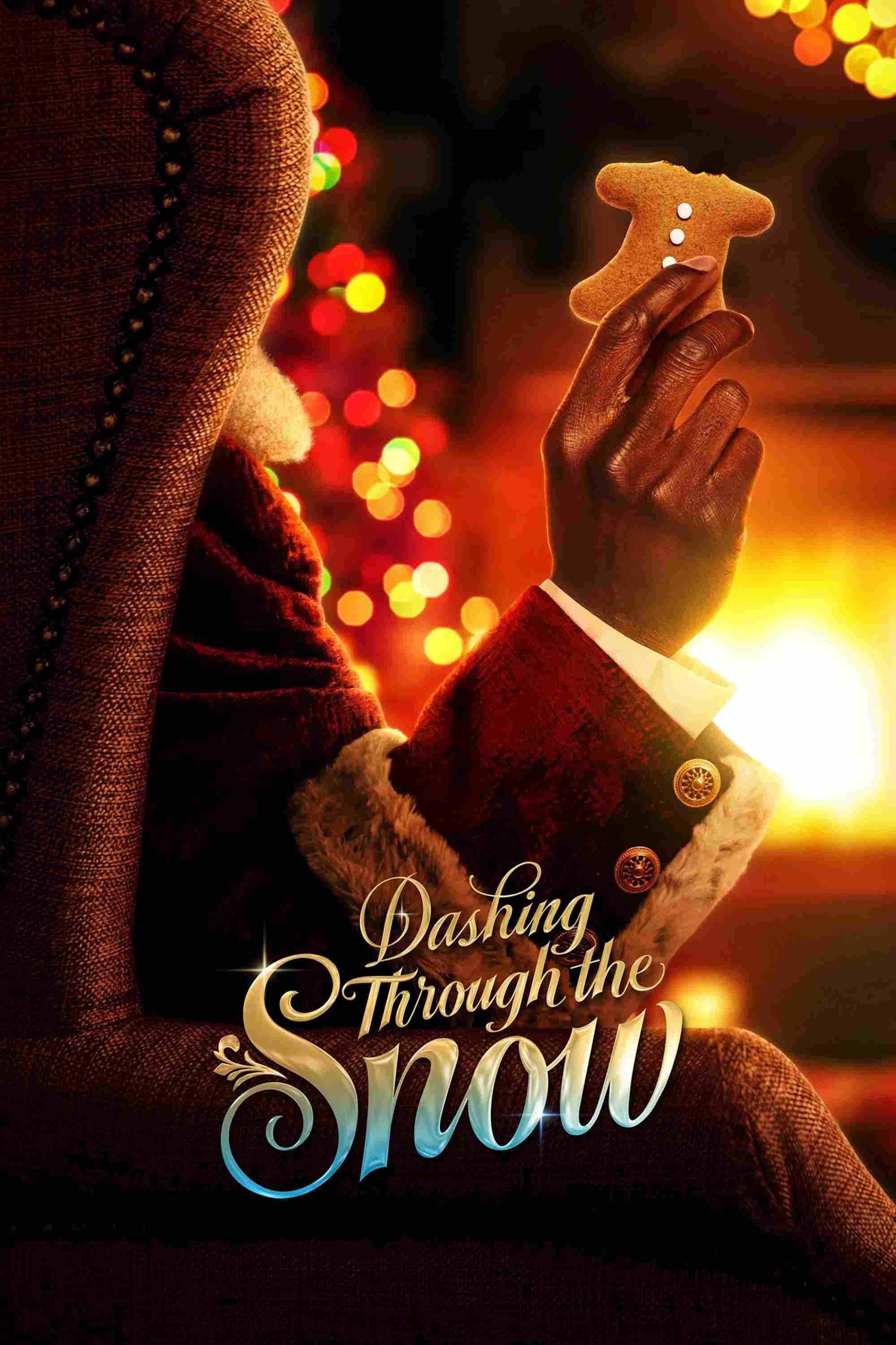 Poster chính thức của phim Phim Giả Tượng, Phim Gia Đình "Băng Qua Tuyết" (Dashing Through the Snow - 2023), với sự tham gia của diễn viên Lil Rel Howery và Ludacris.