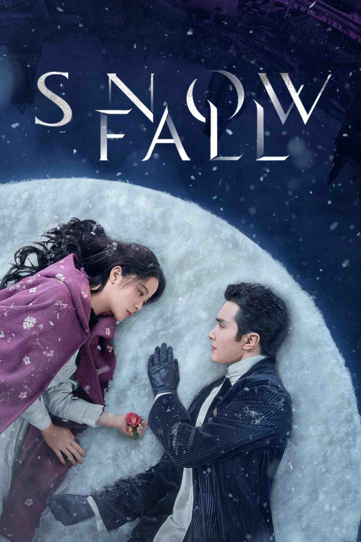 Poster chính thức của phim Phim Tâm Lý, Phim Bí Ẩn "Băng Tuyết Dao" (Snow Fall - 2024), với sự tham gia của diễn viên Cao Vỹ Quang và Âu Dương Na Na.