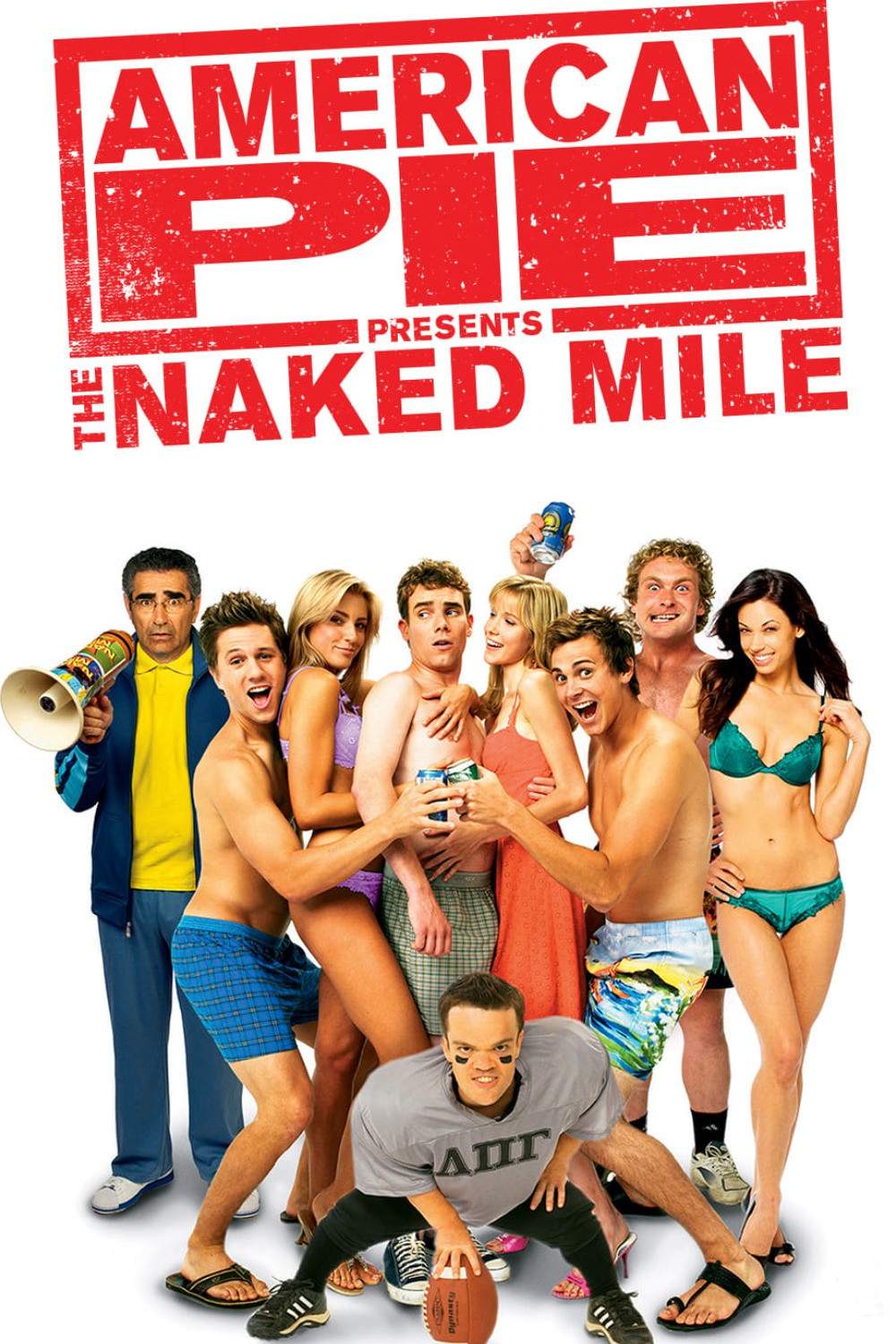 Poster chính thức của phim Phim Hài "Bánh Mỹ giới thiệu: Cuộc đua trần trụi" (American Pie Presents: The Naked Mile - 2006), với sự tham gia của diễn viên John White và Jessy Schram.