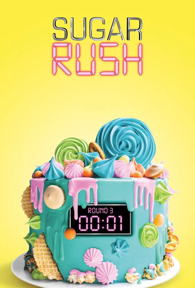 Poster chính thức của phim Truyền Hình Thực Tế "Bánh ngọt cấp tốc (Phần 3)" (Sugar Rush - 2018), với sự tham gia của diễn viên Hunter March và Candace Nelson.