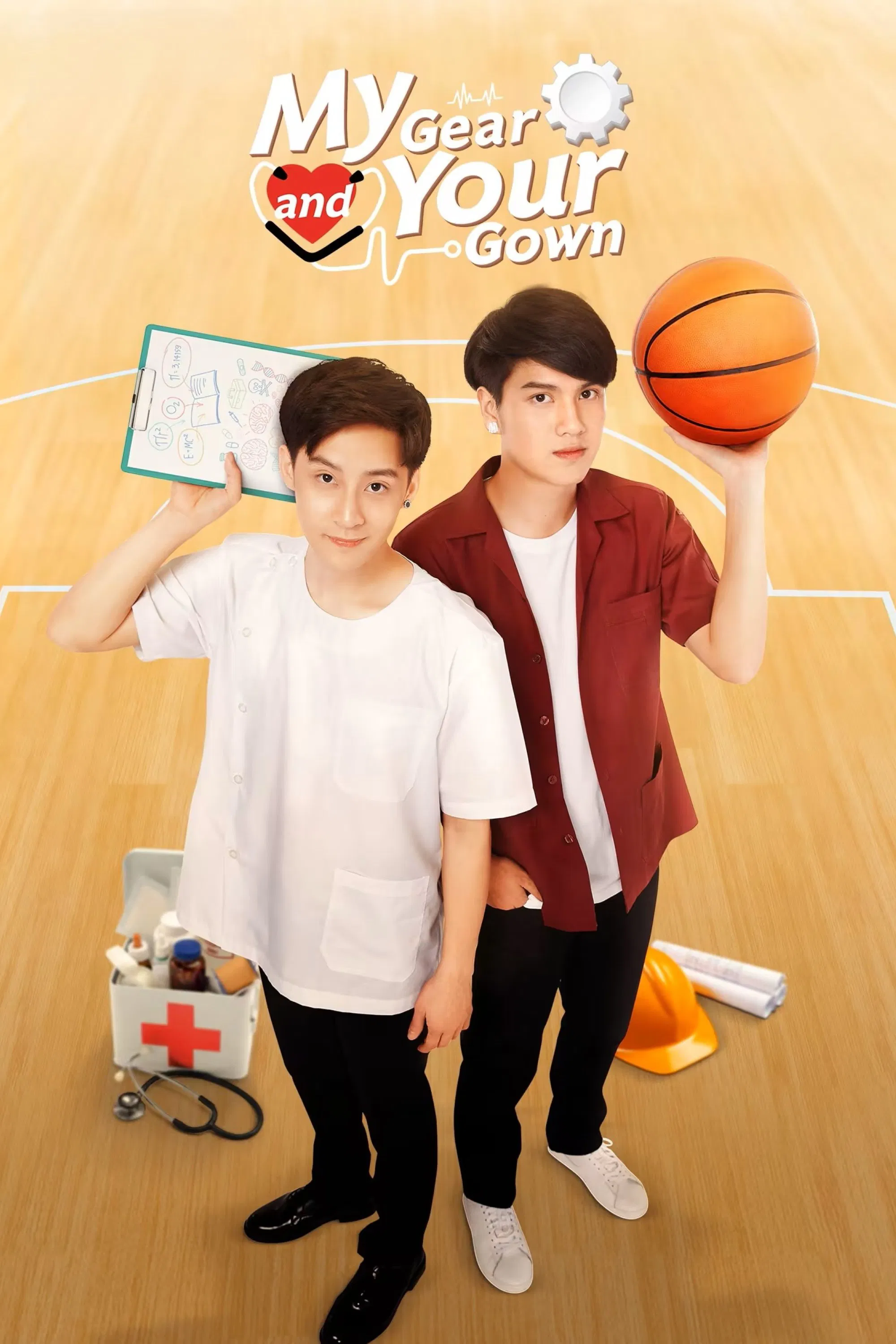 Poster chính thức của phim Phim Tâm Lý "Bánh Răng Trắng và Áo Choàng Bụi" (My Gear And Your Gown - 2020), với sự tham gia của diễn viên Natarit Worakornlertsith và Thanik Kamontharanon.