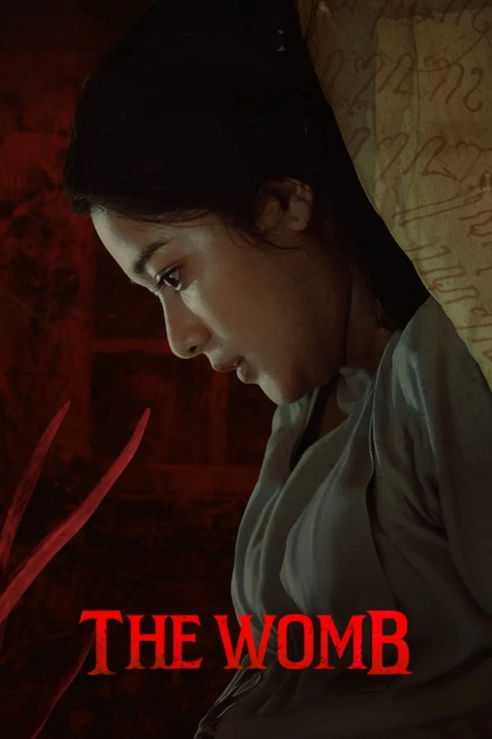 Poster chính thức của phim Phim Tâm Lý, Phim Kinh Dị "Bào Thai" (The Womb - 2022), với sự tham gia của diễn viên Naysila Mirdad và Dimas Anggara.