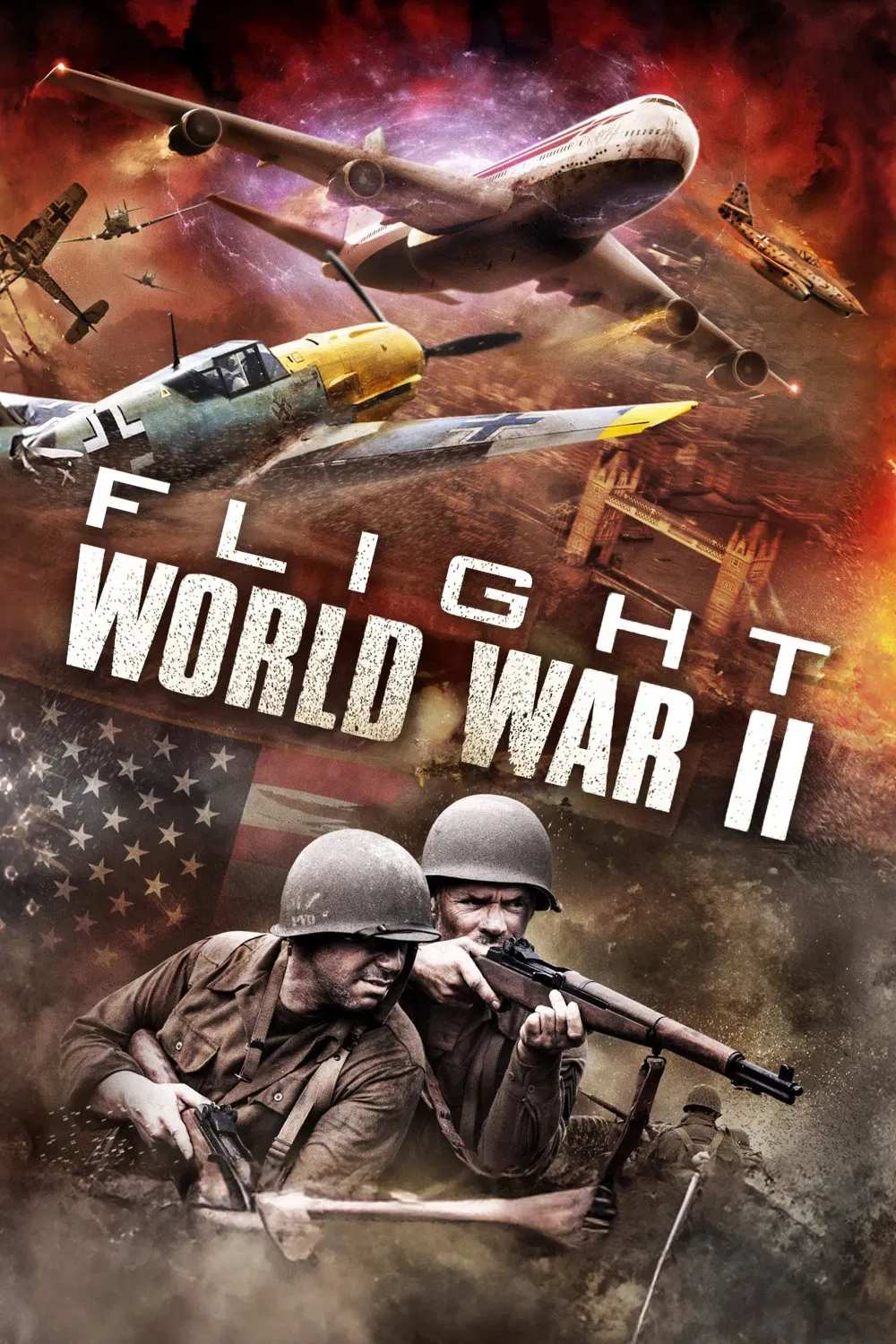 Poster chính thức của phim Phim Hành Động, Phim Viễn Tưởng "Bão Thời Gian" (Flight World War II - 2015), với sự tham gia của diễn viên Faran Tahir và Robbie Kay.
