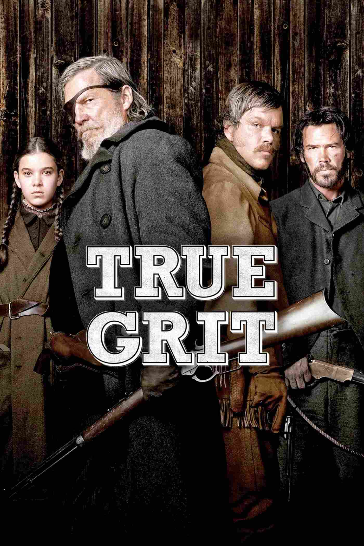 Poster chính thức của phim Phim Tâm Lý, Phim Phiêu Lưu "Báo Thù" (True Grit - 2010), với sự tham gia của diễn viên Jeff Bridges và Hailee Steinfeld.