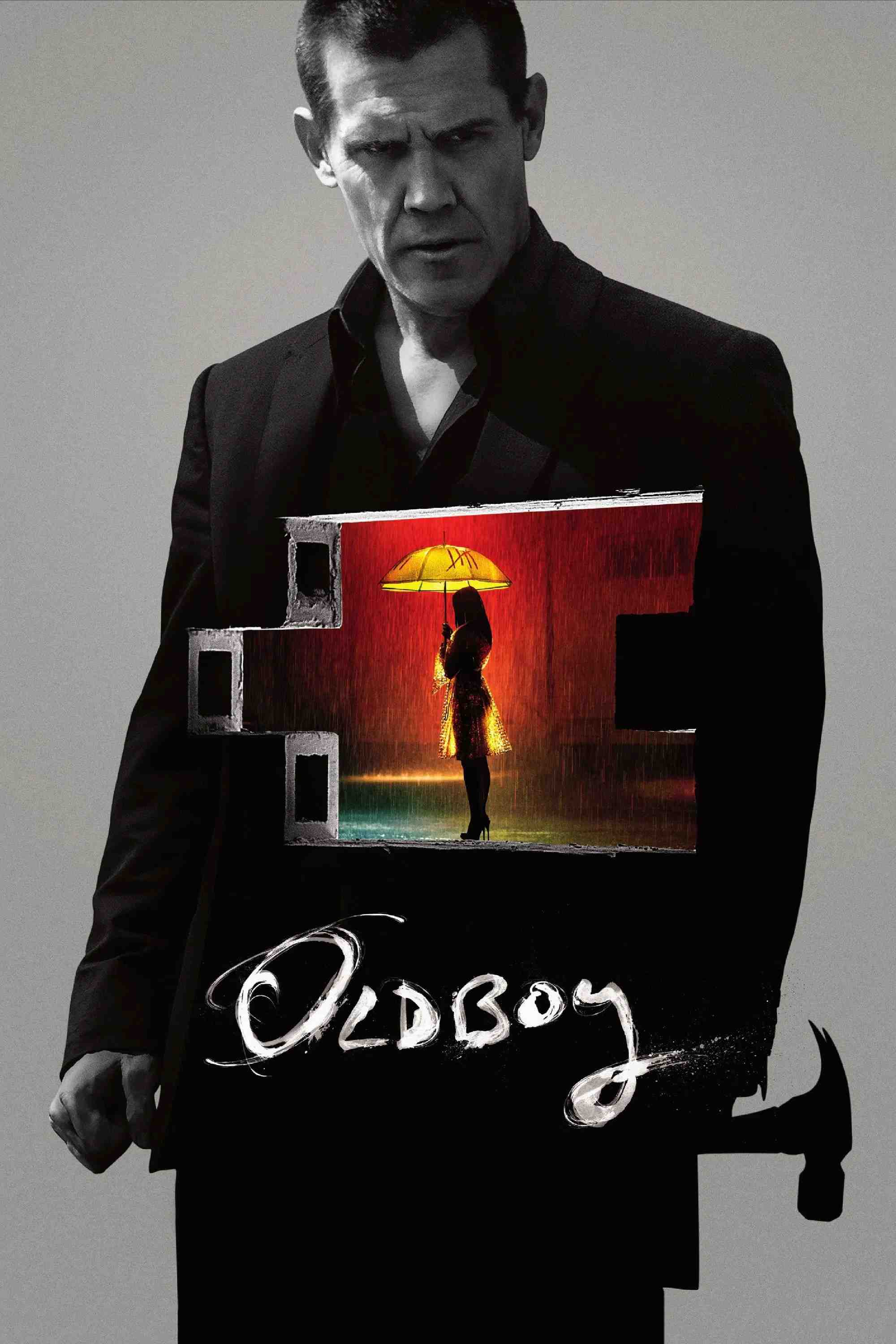 Poster chính thức của phim Phim Tâm Lý, Phim Giật Gân "Báo Thù" (Oldboy - 2013), với sự tham gia của diễn viên Josh Brolin và Elizabeth Olsen.