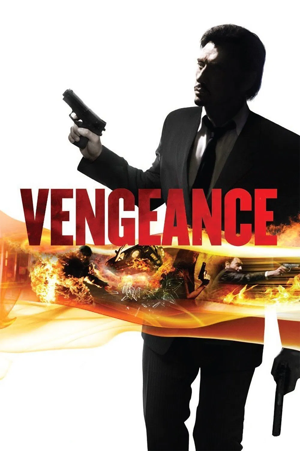 Poster chính thức của phim Phim Hành Động, Phim Hình Sự "Báo Thù - Phục Thù" (Vengeance - 2009), với sự tham gia của diễn viên Johnny Hallyday và Huỳnh Thu Sinh.
