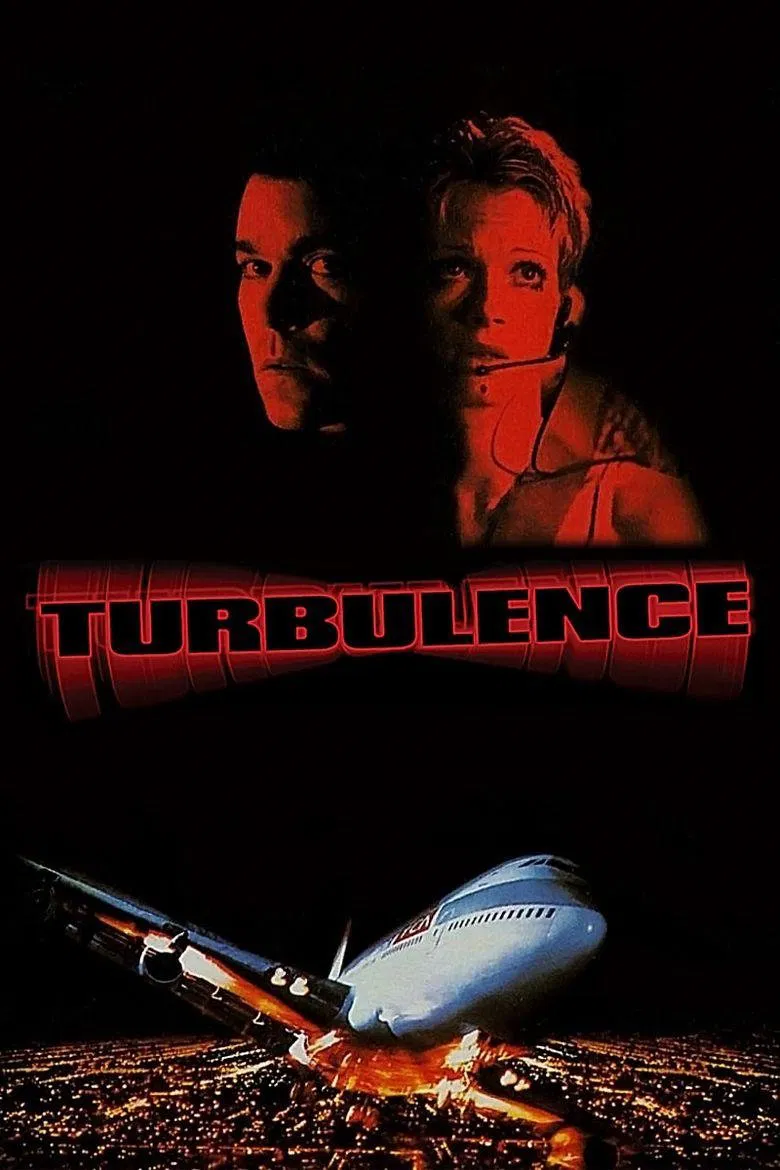 Poster chính thức của phim Phim Hành Động, Phim Giật Gân "Bão Tố Không Trung" (Turbulence - 1997), với sự tham gia của diễn viên Ray Liotta và Lauren Holly.