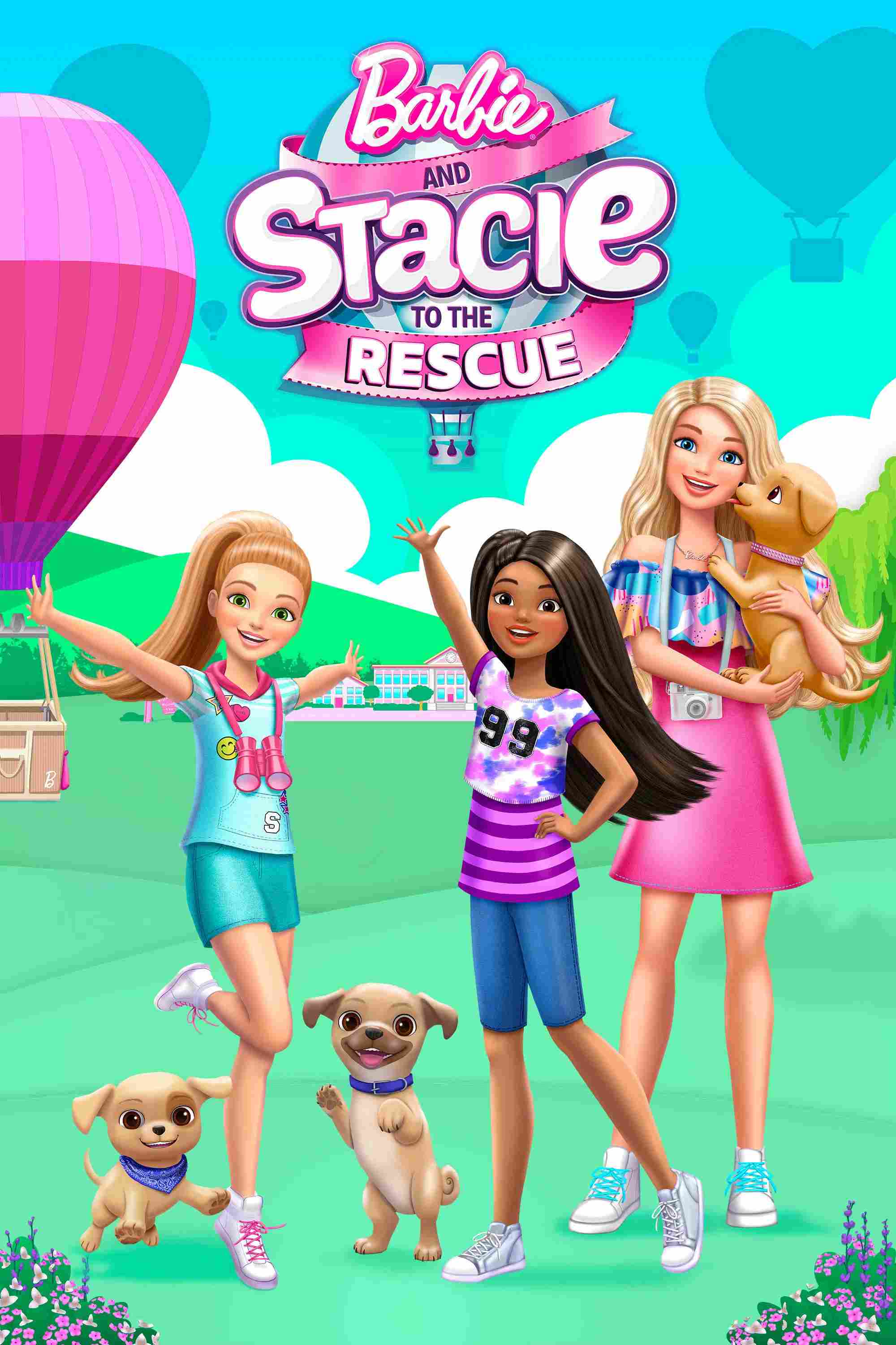 Poster chính thức của phim Phim Hoạt Hình, Phim Gia Đình "Barbie and Stacie to the Rescue" (Barbie and Stacie to the Rescue - 2024), với sự tham gia của diễn viên Cassandra Lee Morris và Dino Andrade.