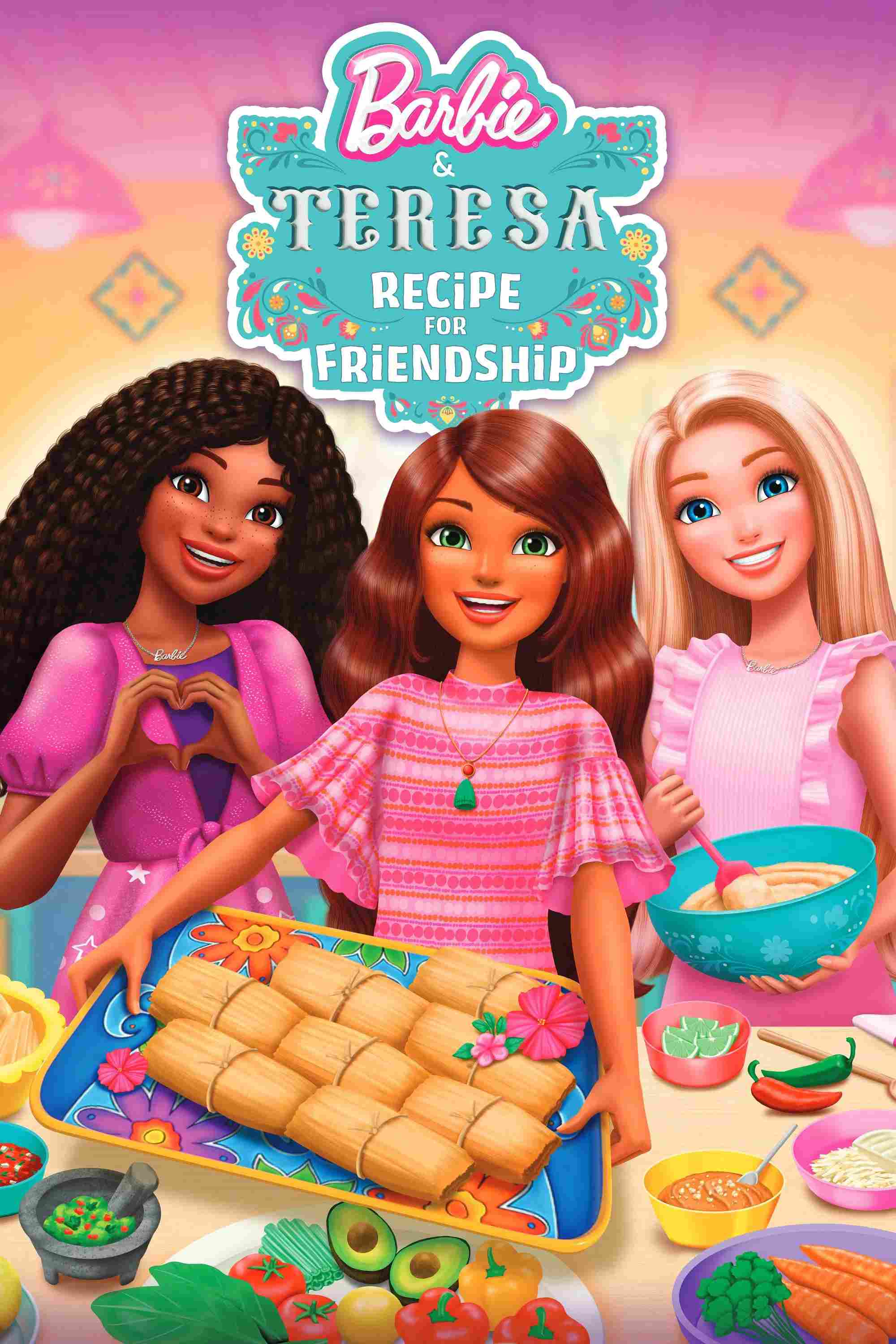 Poster chính thức của phim Phim Hoạt Hình, Phim Gia Đình "Barbie & Teresa: Công Thức Cho Tình Bạn" (Barbie & Teresa: Recipe for Friendship - 2025), với sự tham gia của diễn viên Tatiana Varria và America Young.