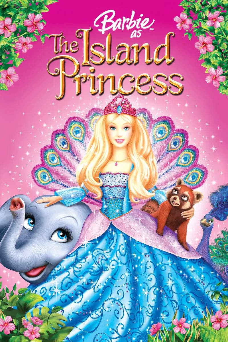 Poster chính thức của phim Phim Hoạt Hình, Phim Gia Đình "Barbie Công Chúa Tóc Dài" (Barbie as the Island Princess - 2007), với sự tham gia của diễn viên Kelly Sheridan và Melissa Lyons.