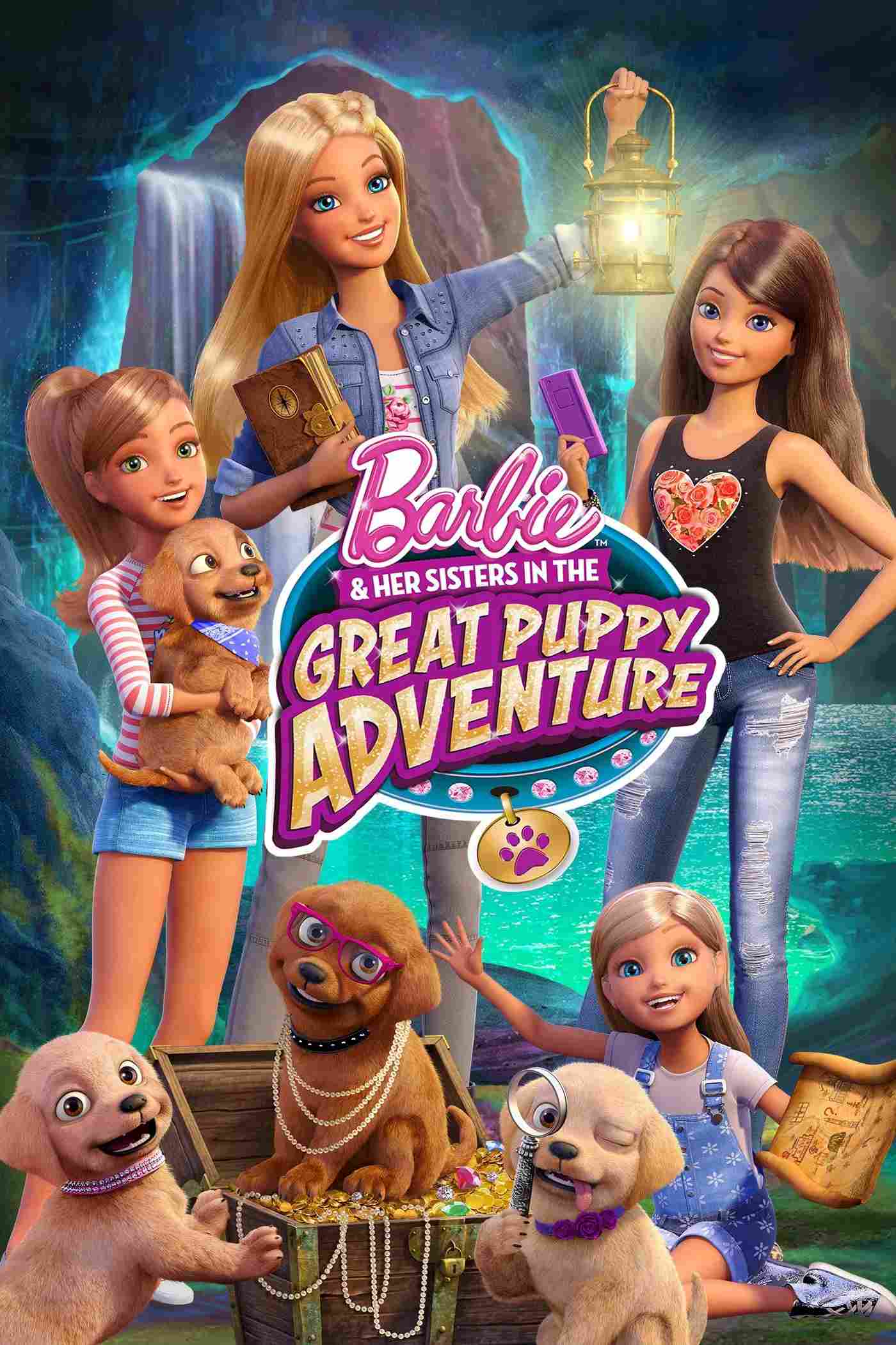 Poster chính thức của phim Phim Gia Đình, Phim Hoạt Hình "Barbie & Her Sisters in the Great Puppy Adventure" (Barbie & Her Sisters in the Great Puppy Adventure - 2015), với sự tham gia của diễn viên Kelly Sheridan và Kazumi Evans.