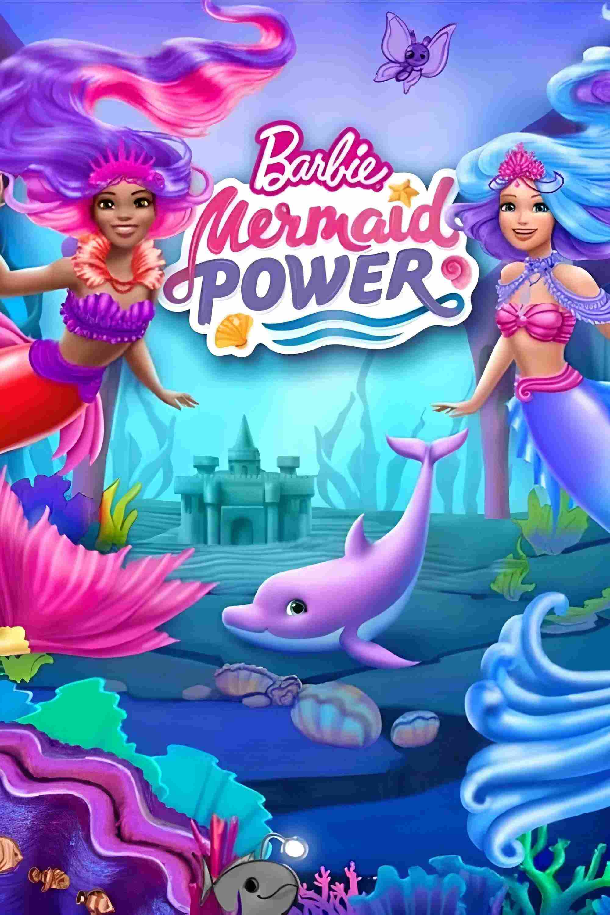 Poster chính thức của phim Phim Hoạt Hình, Phim Gia Đình "Barbie: Mermaid Power" (Barbie: Mermaid Power - 2022), với sự tham gia của diễn viên America Young và Tatiana Varria.