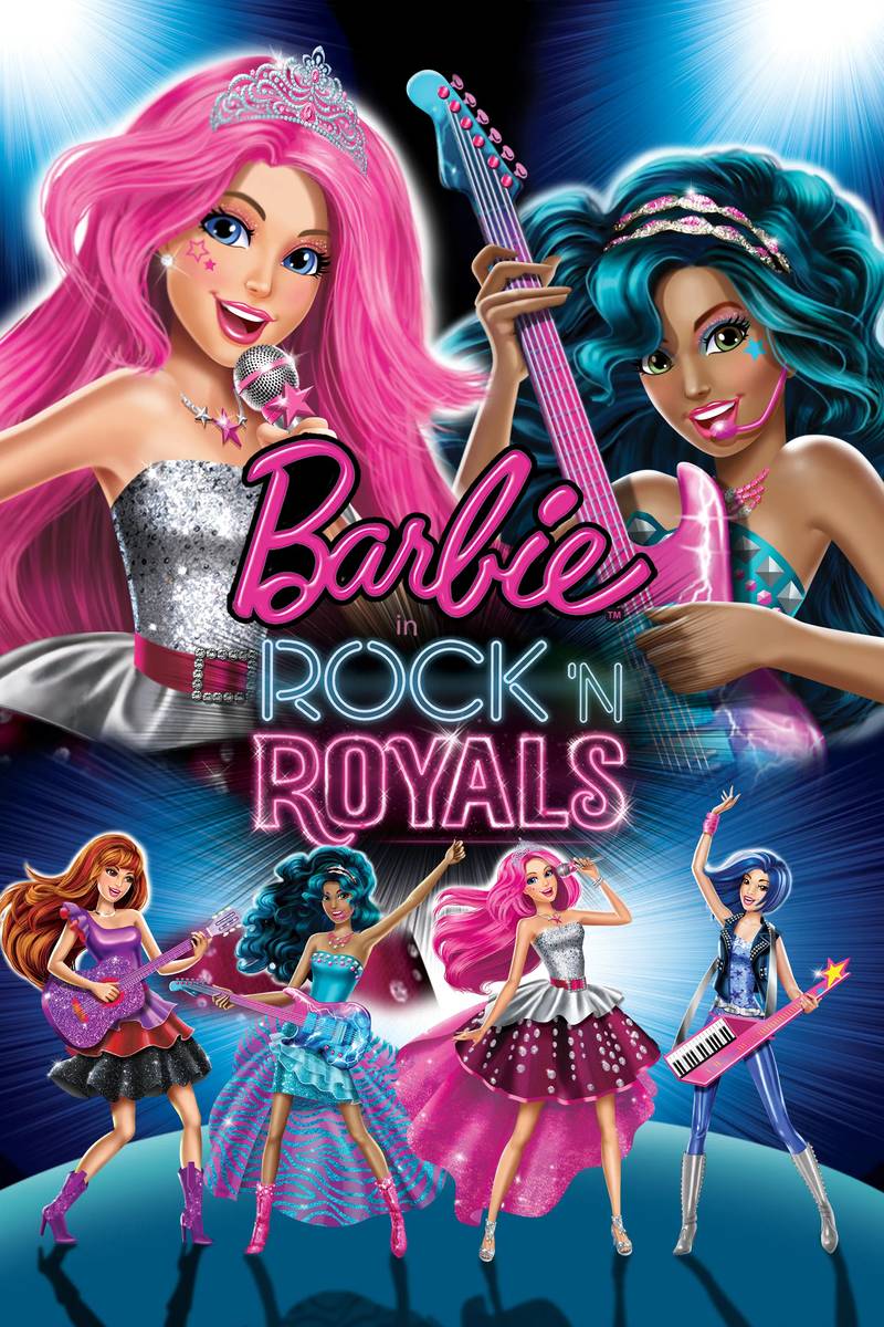 Poster chính thức của phim Phim Hoạt Hình, Phim Ca Nhạc "Barbie Và Nhạc Hội Rock Hoàng Gia" (Barbie in Rock 'N Royals - 2015), với sự tham gia của diễn viên Kelly Sheridan và Chiara Zanni.
