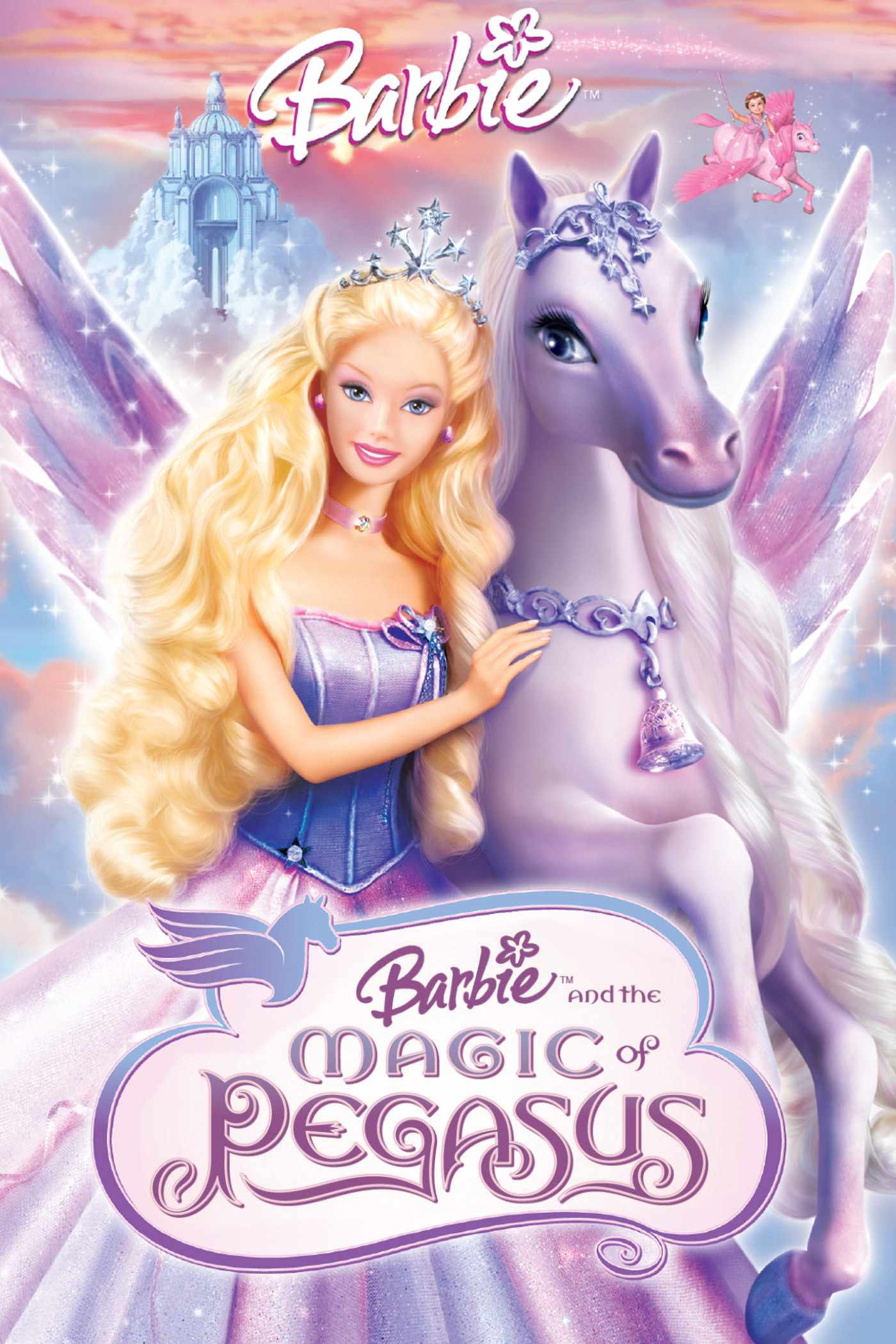 Poster chính thức của phim Phim Hoạt Hình, Phim Gia Đình "Barbie và Phép Thuật Ngựa Thần" (Barbie and the Magic of Pegasus - 2005), với sự tham gia của diễn viên Kelly Sheridan và Kathleen Barr.