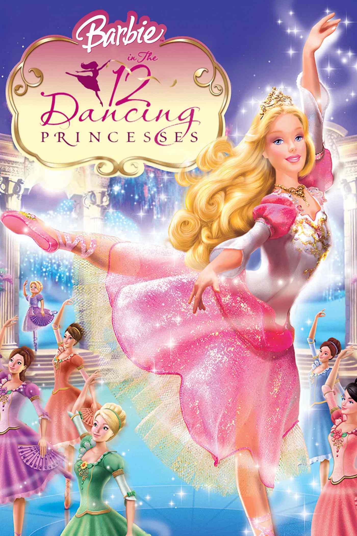 Poster chính thức của phim Phim Hoạt Hình, Phim Gia Đình "Barbie Và Vũ Điệu 12 Công Chúa" (Barbie in the 12 Dancing Princesses - 2006), với sự tham gia của diễn viên Kelly Sheridan và Catherine O'Hara.