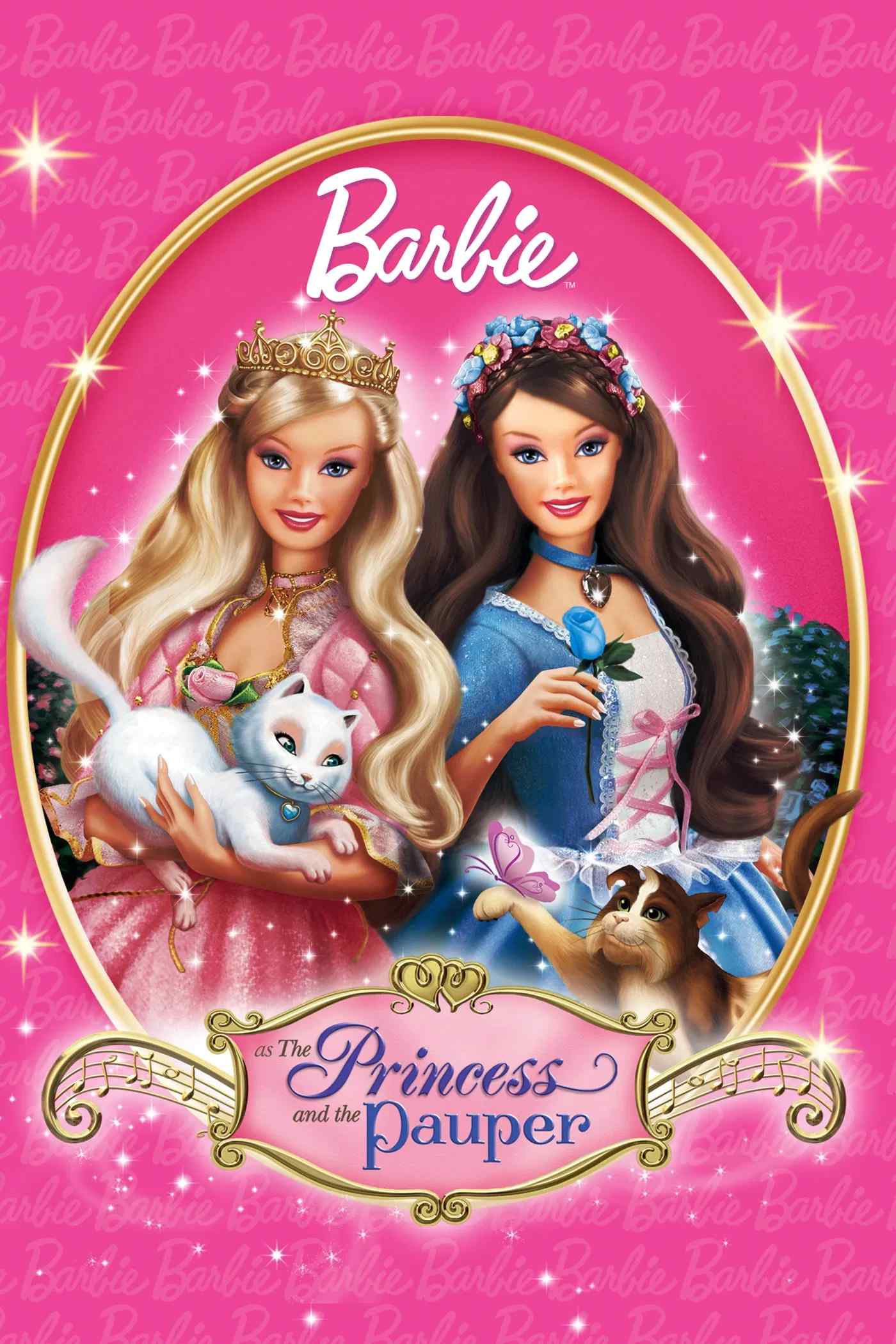 Poster chính thức của phim Phim Hoạt Hình, Phim Gia Đình "Barbie vào vai Công Chúa và Nàng Lọ Lem" (Barbie as The Princess & the Pauper - 2004), với sự tham gia của diễn viên Kelly Sheridan và Melissa Lyons.