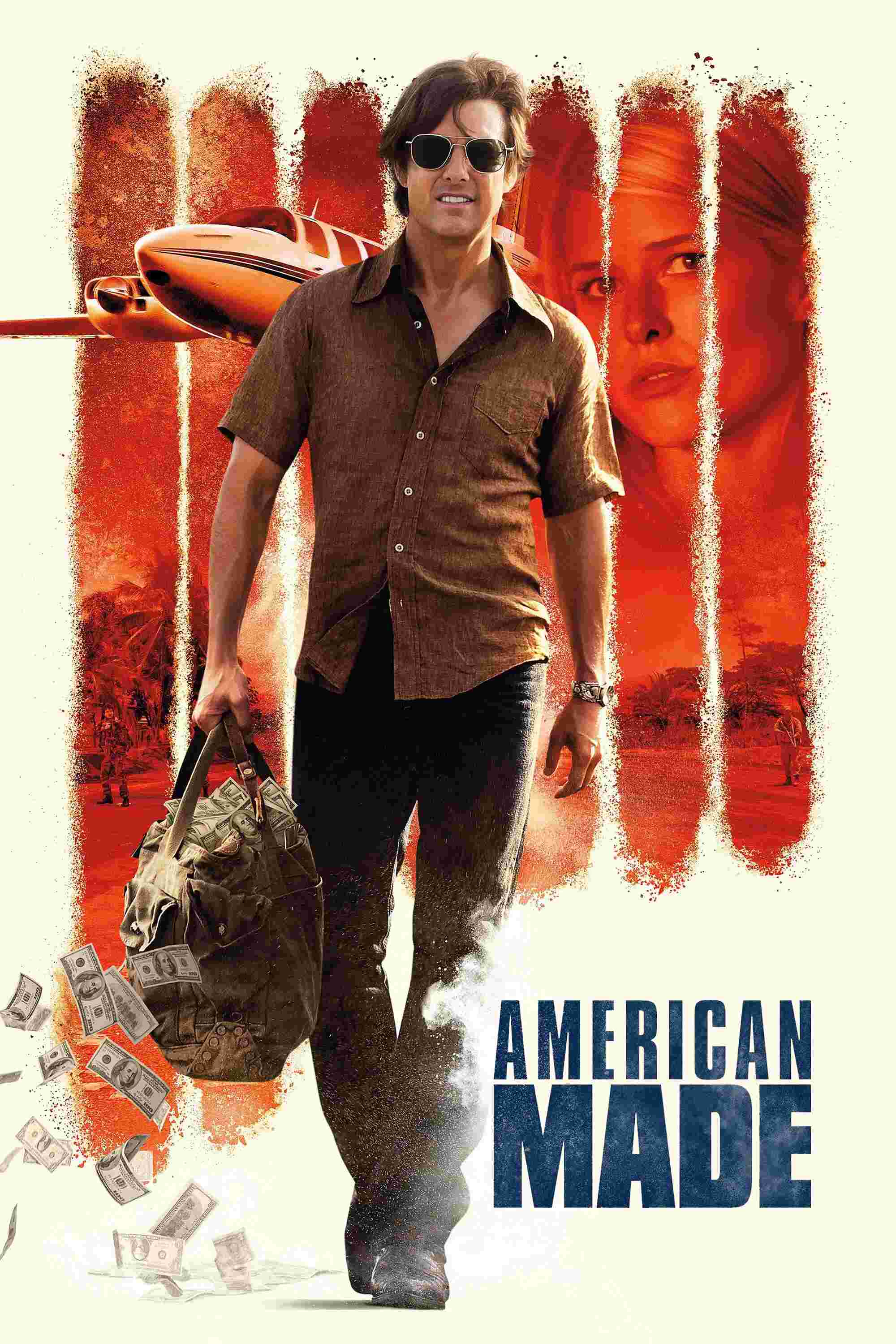 Poster chính thức của phim Phim Hành Động, Phim Hài "Barry Seal: Lách Luật Kiểu Mỹ" (American Made - 2017), với sự tham gia của diễn viên Tom Cruise và Domhnall Gleeson.