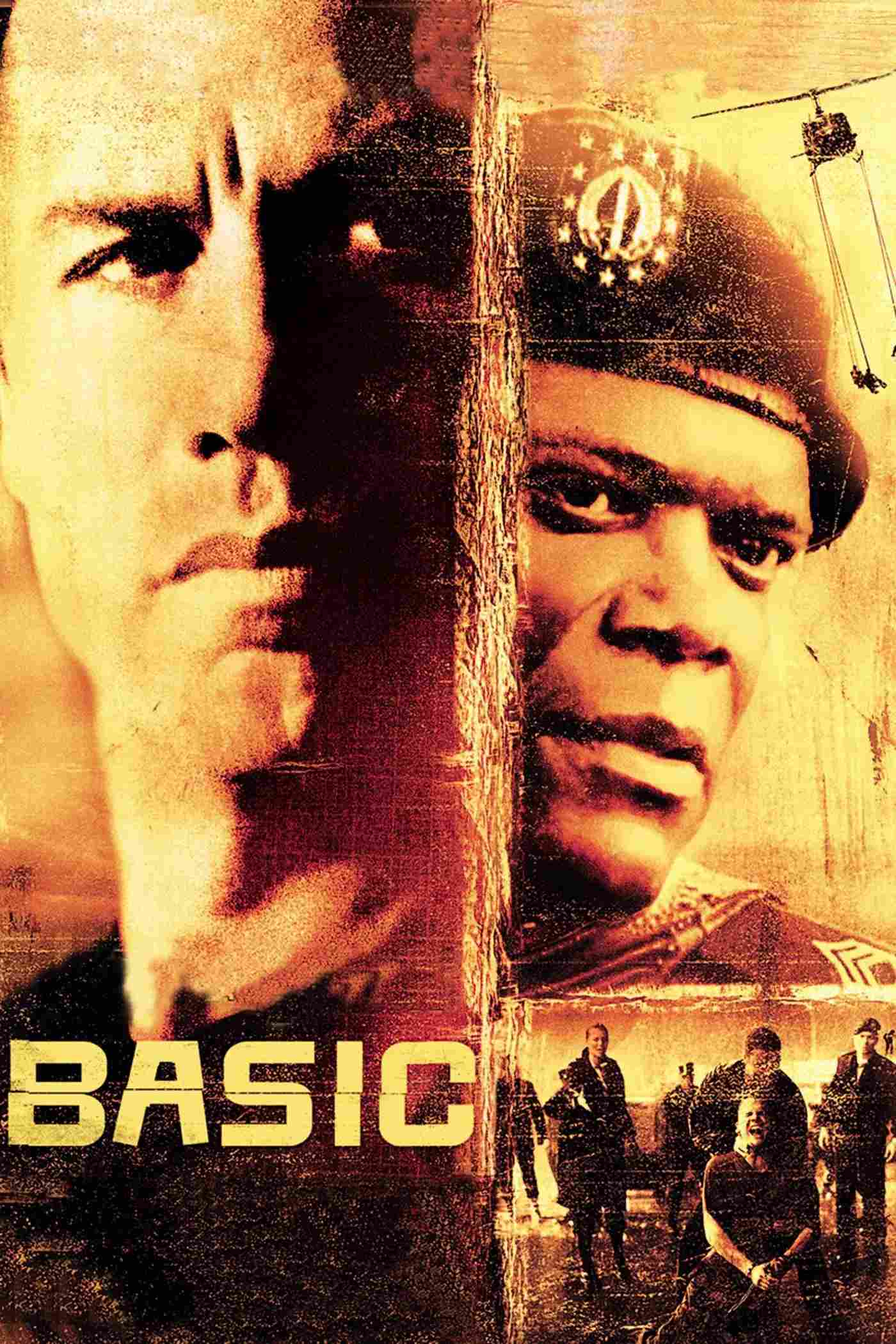 Poster chính thức của phim Phim Hành Động, Phim Tâm Lý "Basic" (Basic - 2003), với sự tham gia của diễn viên John Travolta và Connie Nielsen.