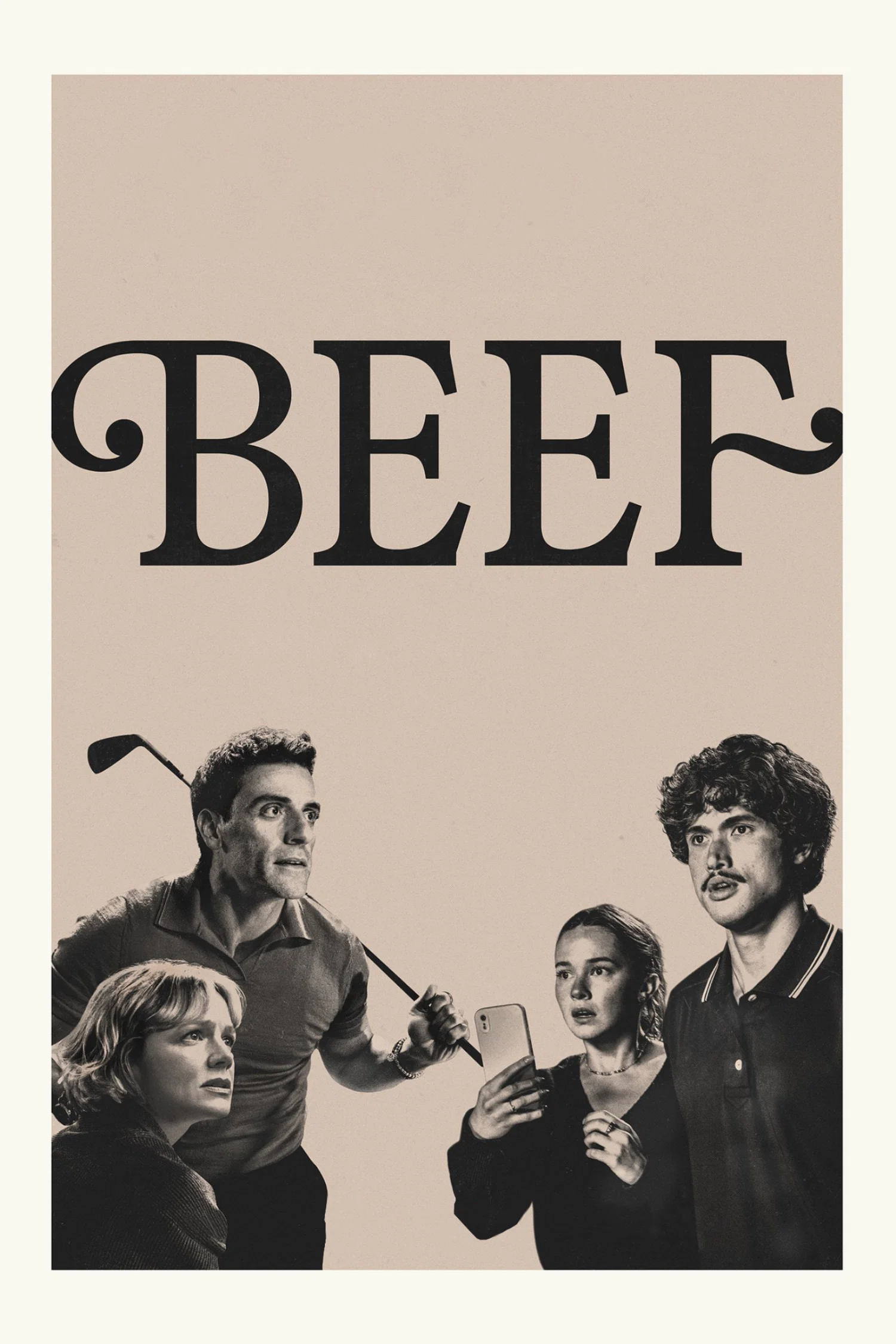 Poster chính thức của phim Phim Hài, Phim Tâm Lý "Bất hòa (Phần 1)" (BEEF - 2023), với sự tham gia của diễn viên Charles Melton và Cailee Spaeny.