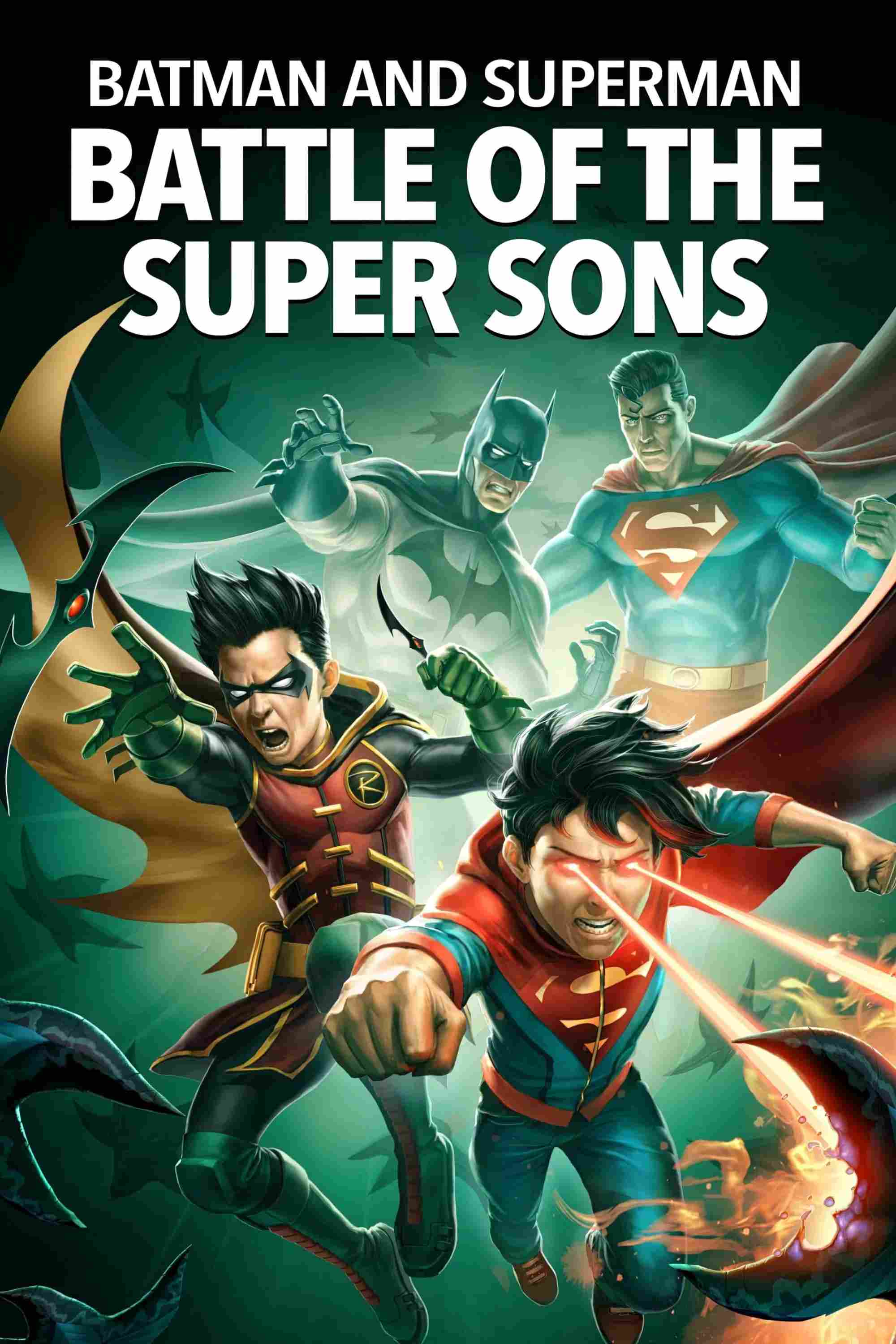 Poster chính thức của phim Phim Hoạt Hình, Phim Hành Động "Batman and Superman: Battle of the Super Sons" (Batman and Superman: Battle of the Super Sons - 2022), với sự tham gia của diễn viên Jack Dylan Grazer và Jack Griffo.