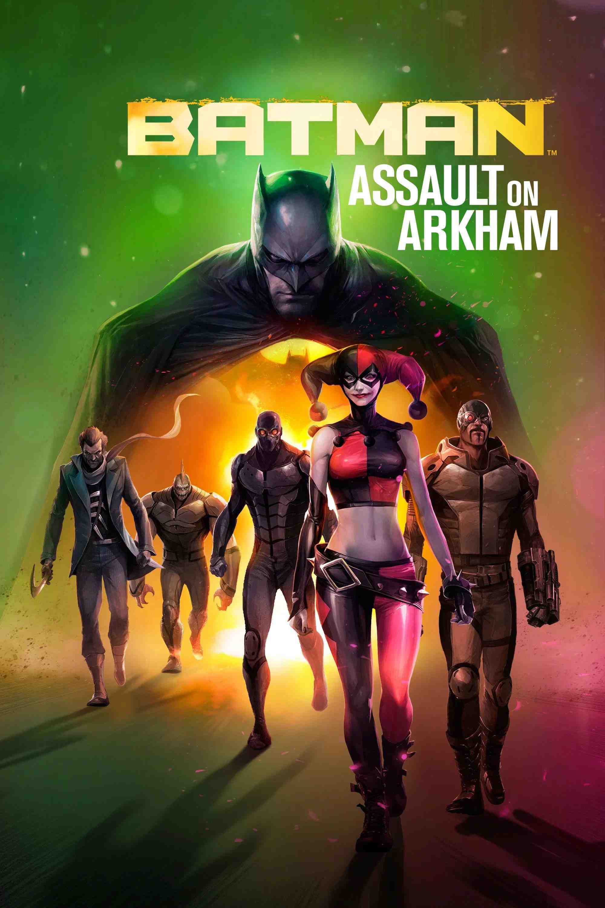 Poster chính thức của phim Phim Giật Gân, Phim Hoạt Hình "Batman: Arkham Thất Thủ" (Batman: Assault on Arkham - 2014), với sự tham gia của diễn viên Kevin Conroy và Neal McDonough.