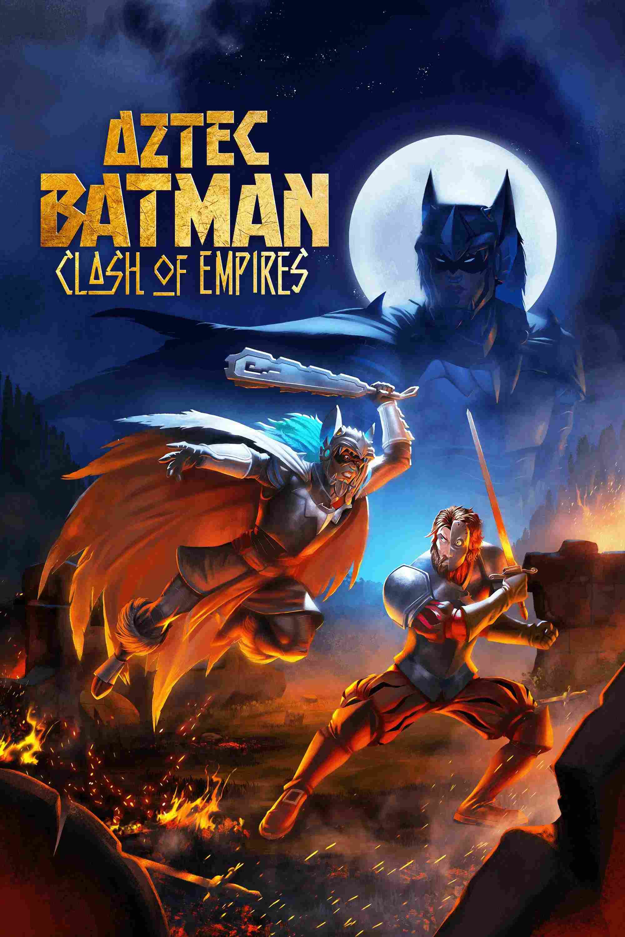 Poster chính thức của phim Phim Hoạt Hình, Phim Hành Động "Batman Aztec: Đế Chế Huyết Chiến" (Aztec Batman: Clash of Empires - 2025), với sự tham gia của diễn viên Horacio García Rojas và Álvaro Morte.