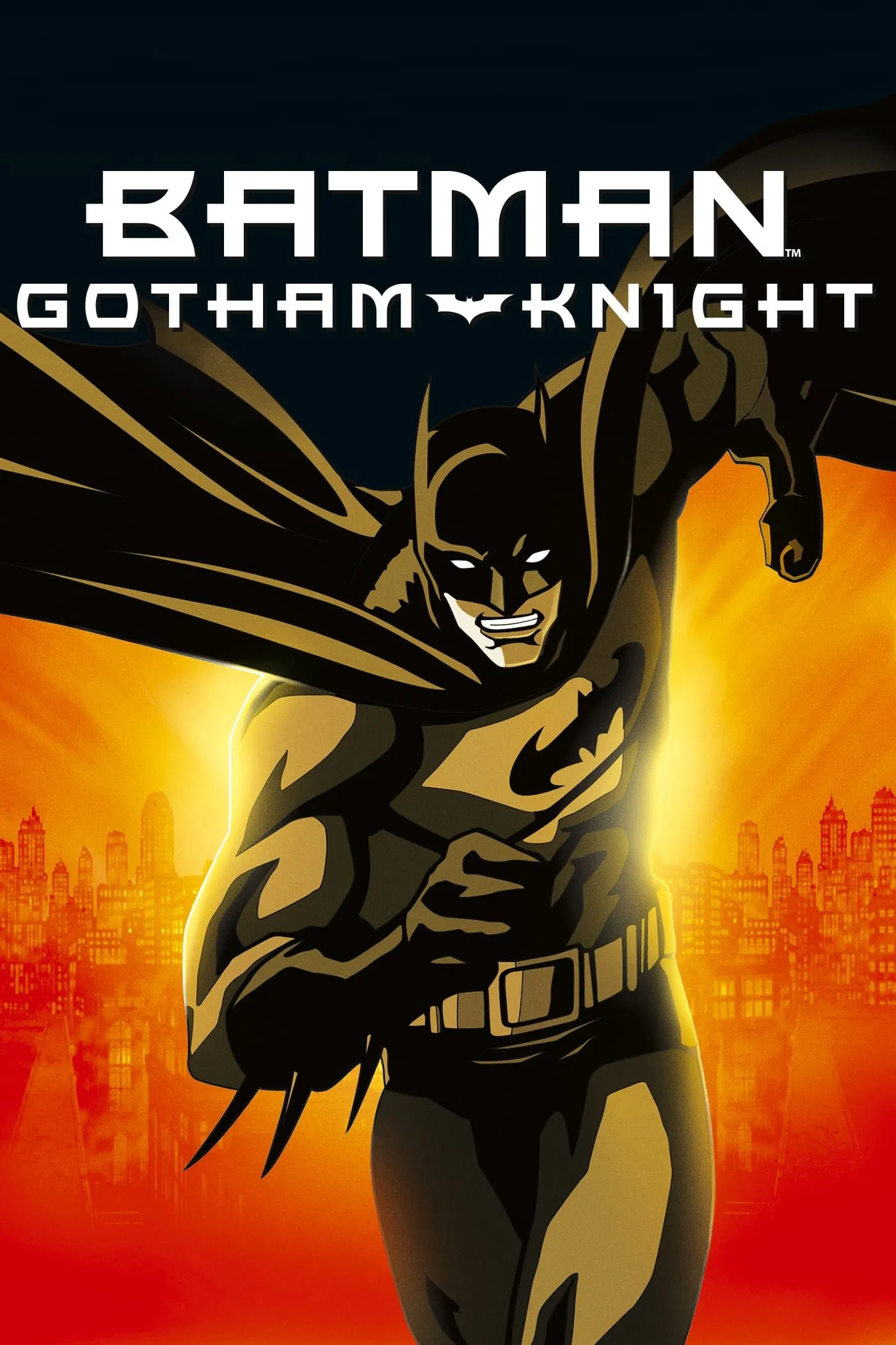 Poster chính thức của phim Phim Viễn Tưởng, Phim Hoạt Hình "Batman: Gotham Knight" (Batman: Gotham Knight - 2008), với sự tham gia của diễn viên Kevin Conroy và Jason Marsden.