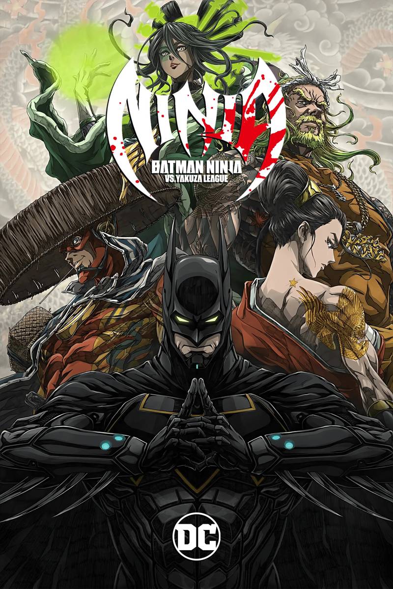 Poster chính thức của phim Phim Hoạt Hình, Phim Hành Động "Batman Ninja Đối Đầu Liên Minh Yakuza" (Batman Ninja vs. Yakuza League - 2025), với sự tham gia của diễn viên Koichi Yamadera và Yuki Kaji.