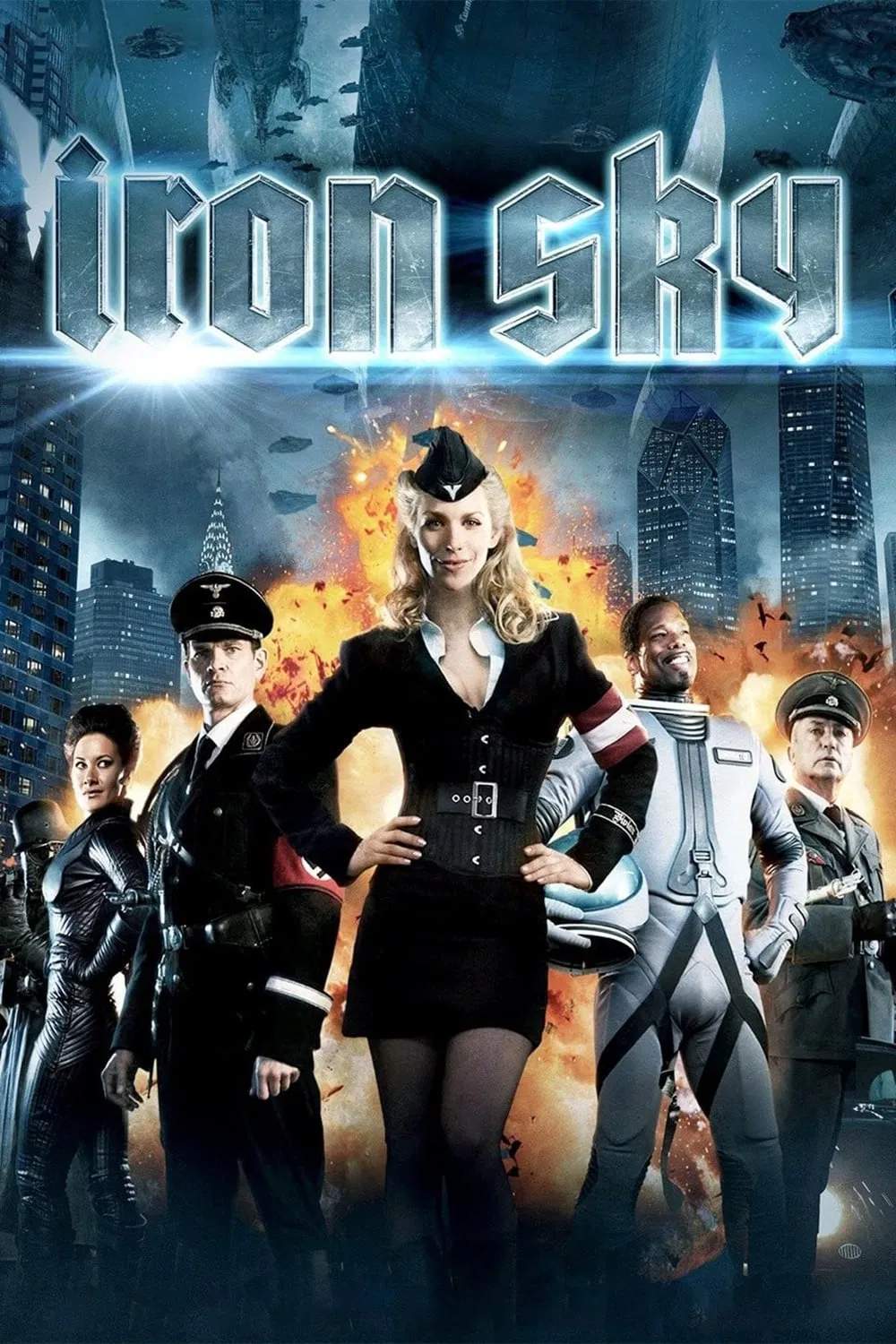 Poster chính thức của phim Phim Hành Động, Phim Hài "Bầu Trời Sắt" (Iron Sky - 2012), với sự tham gia của diễn viên Julia Dietze và Christopher Kirby.