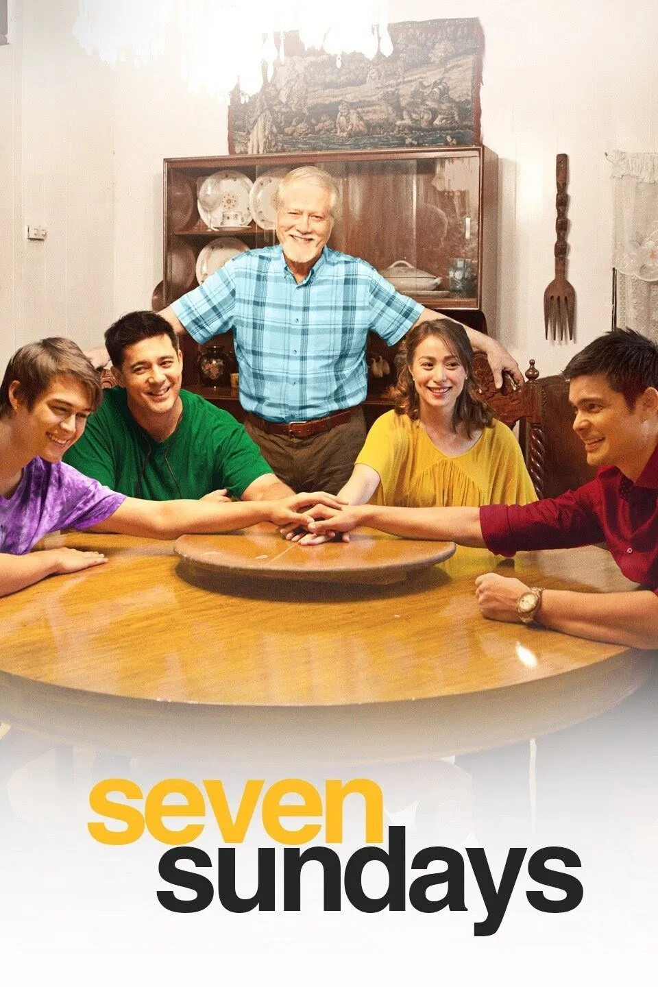Poster chính thức của phim Phim Tâm Lý, Phim Gia Đình "Bảy Ngày Chủ Nhật" (Seven Sundays - 2017), với sự tham gia của diễn viên Aga Muhlach và Dingdong Dantes.