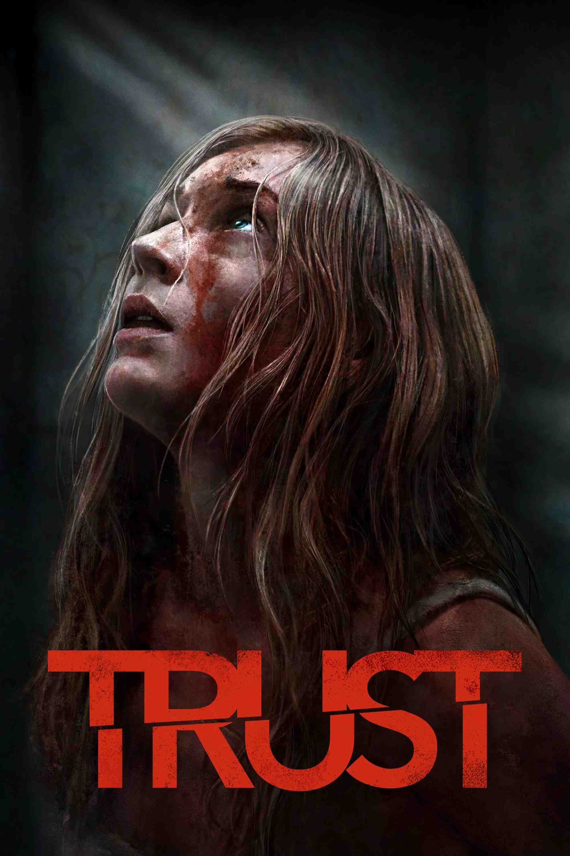 Poster chính thức của phim Phim Giật Gân "Bẫy Niềm Tin" (Trust - 2025), với sự tham gia của diễn viên Sophie Turner và Rhys Coiro.