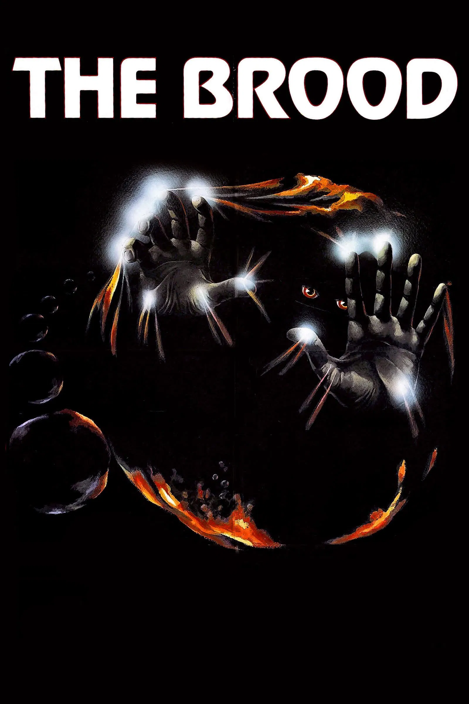 Poster chính thức của phim Phim Kinh Dị, Phim Viễn Tưởng "Bầy Quỷ" (The Brood - 1979), với sự tham gia của diễn viên Oliver Reed và Samantha Eggar.