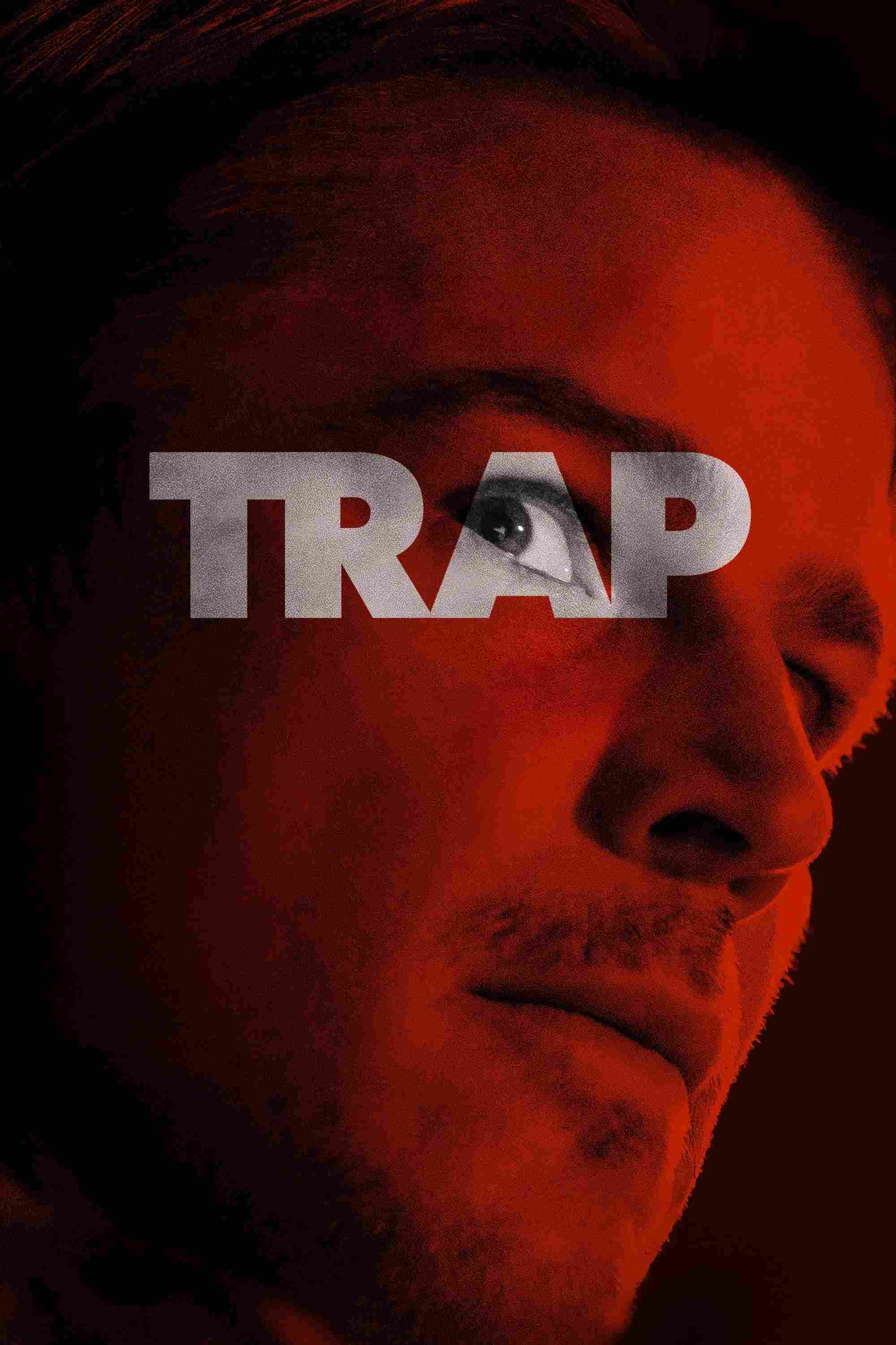 Poster chính thức của phim Phim Hình Sự, Phim Giật Gân "Bẫy" (Trap - 2024), với sự tham gia của diễn viên Josh Hartnett và Ariel Donoghue.