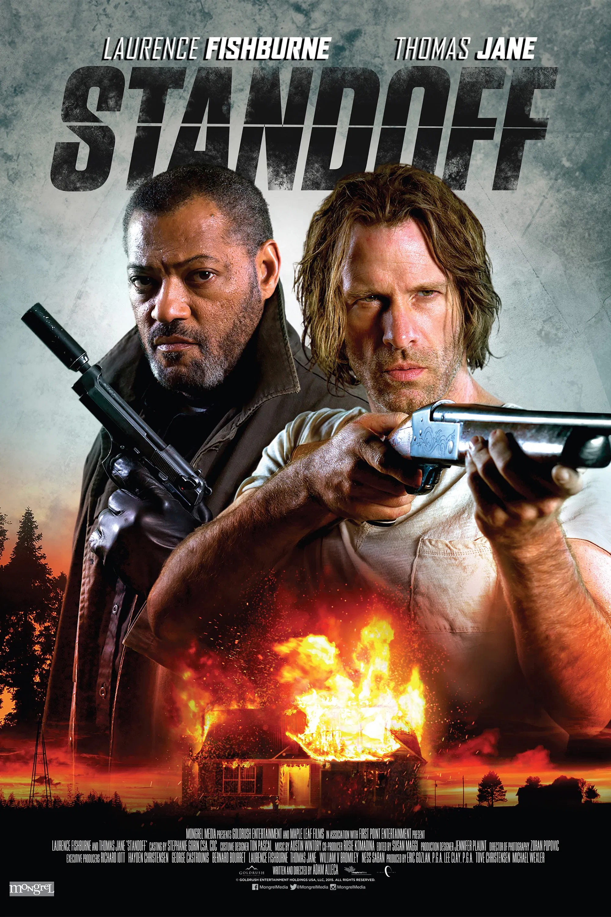 Poster chính thức của phim Phim Giật Gân, Phim Tâm Lý "Bế Tắc" (Standoff - 2016), với sự tham gia của diễn viên Thomas Jane và Laurence Fishburne.