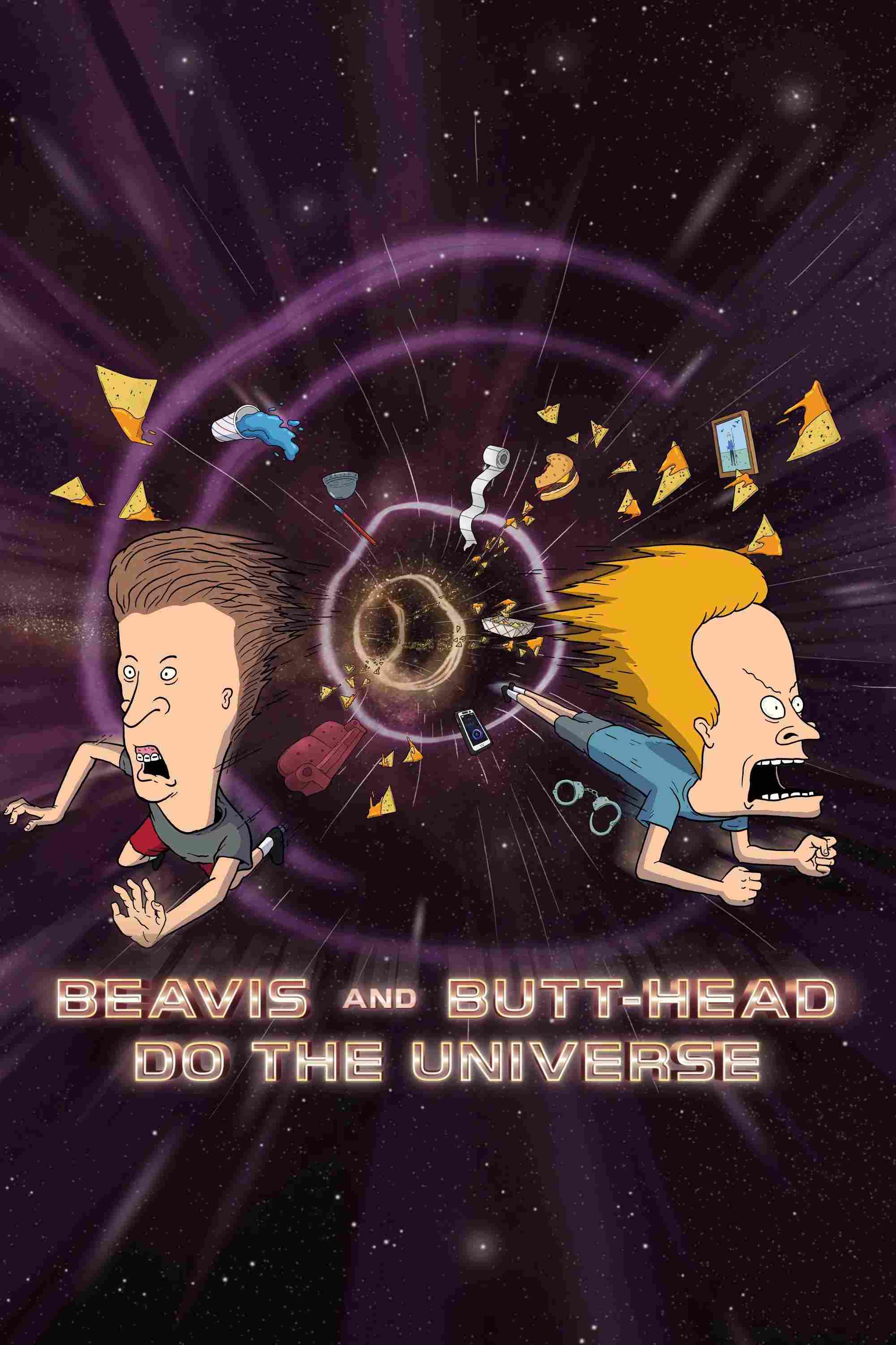 Poster chính thức của phim Phim Hoạt Hình, Phim Hài "Beavis and Butt-Head Do the Universe" (Beavis and Butt-Head Do the Universe - 2022), với sự tham gia của diễn viên Mike Judge và Andrea Savage.