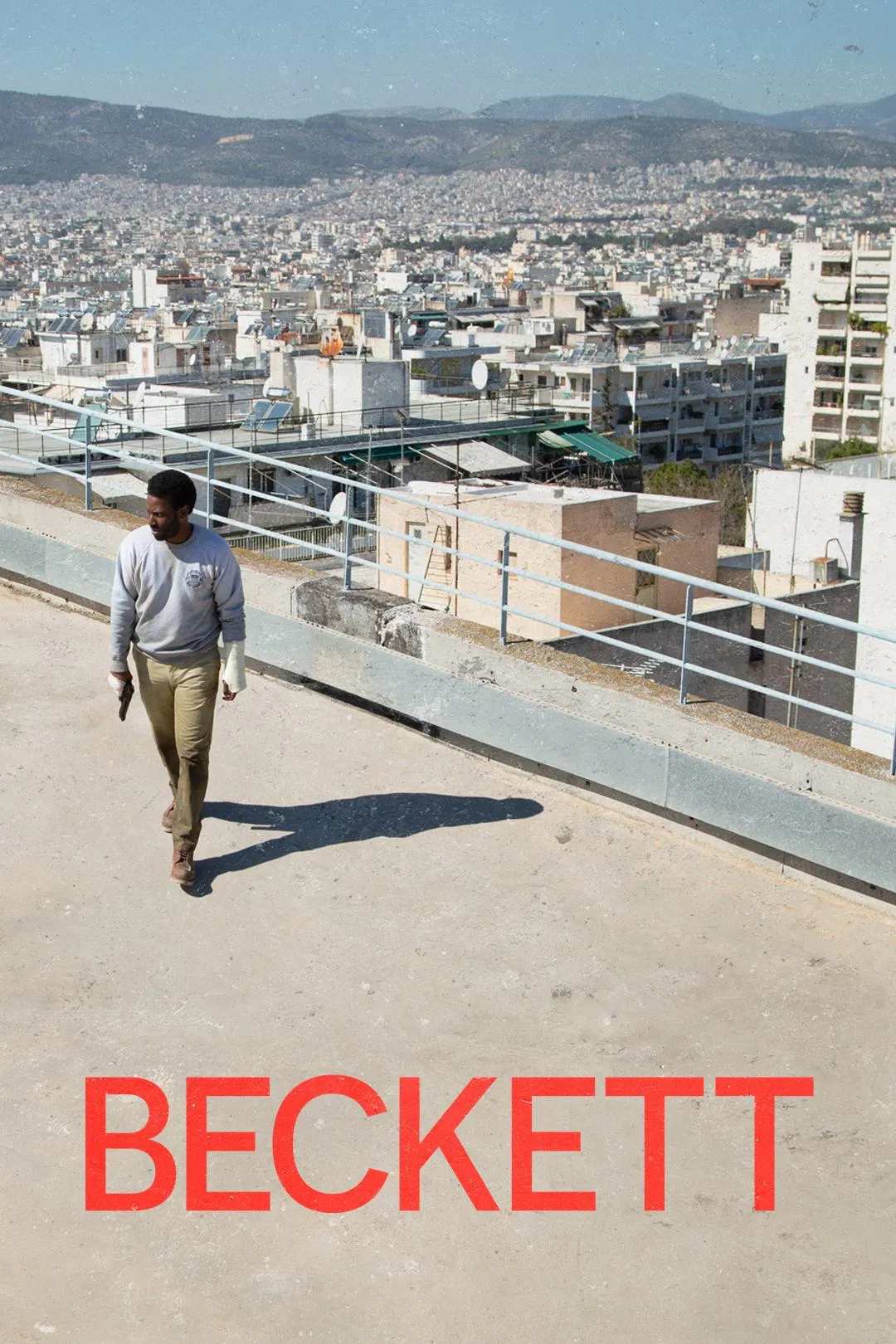 Poster chính thức của phim Phim Hình Sự, Phim Bí Ẩn "Beckett" (Beckett - 2021), với sự tham gia của diễn viên John David Washington và Vicky Krieps.