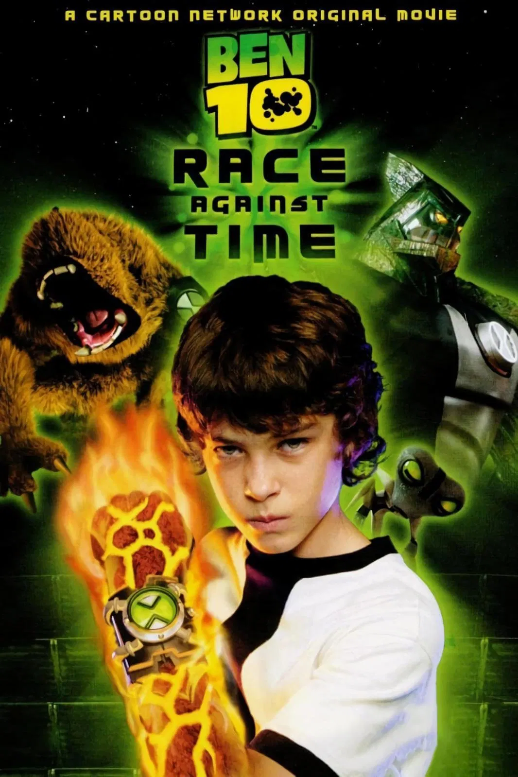 Poster chính thức của phim Phim Hành Động, Phim Gia Đình "Ben 10: Chạy Đua Với Thời Gian" (Ben 10: Race Against Time - 2008), với sự tham gia của diễn viên Graham Phillips và Christien Anholt.