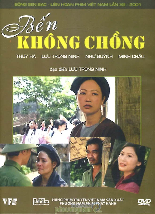 Poster chính thức của phim Phim Tâm Lý "Bến Không Chồng" (Wharf of Widows - 2001), với sự tham gia của diễn viên Như Quỳnh và Trong Ninh Luu.