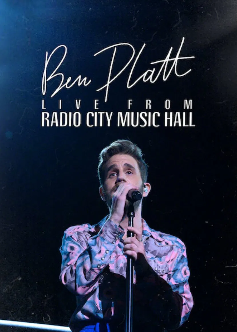 Poster chính thức của phim Phim Ca Nhạc, Phim Tài Liệu "Ben Platt: Trực Tiếp Từ Nhà Hát Radio City" (Ben Platt: Live from Radio City Music Hall - 2020), với sự tham gia của diễn viên Ben Platt và Nir Felder.