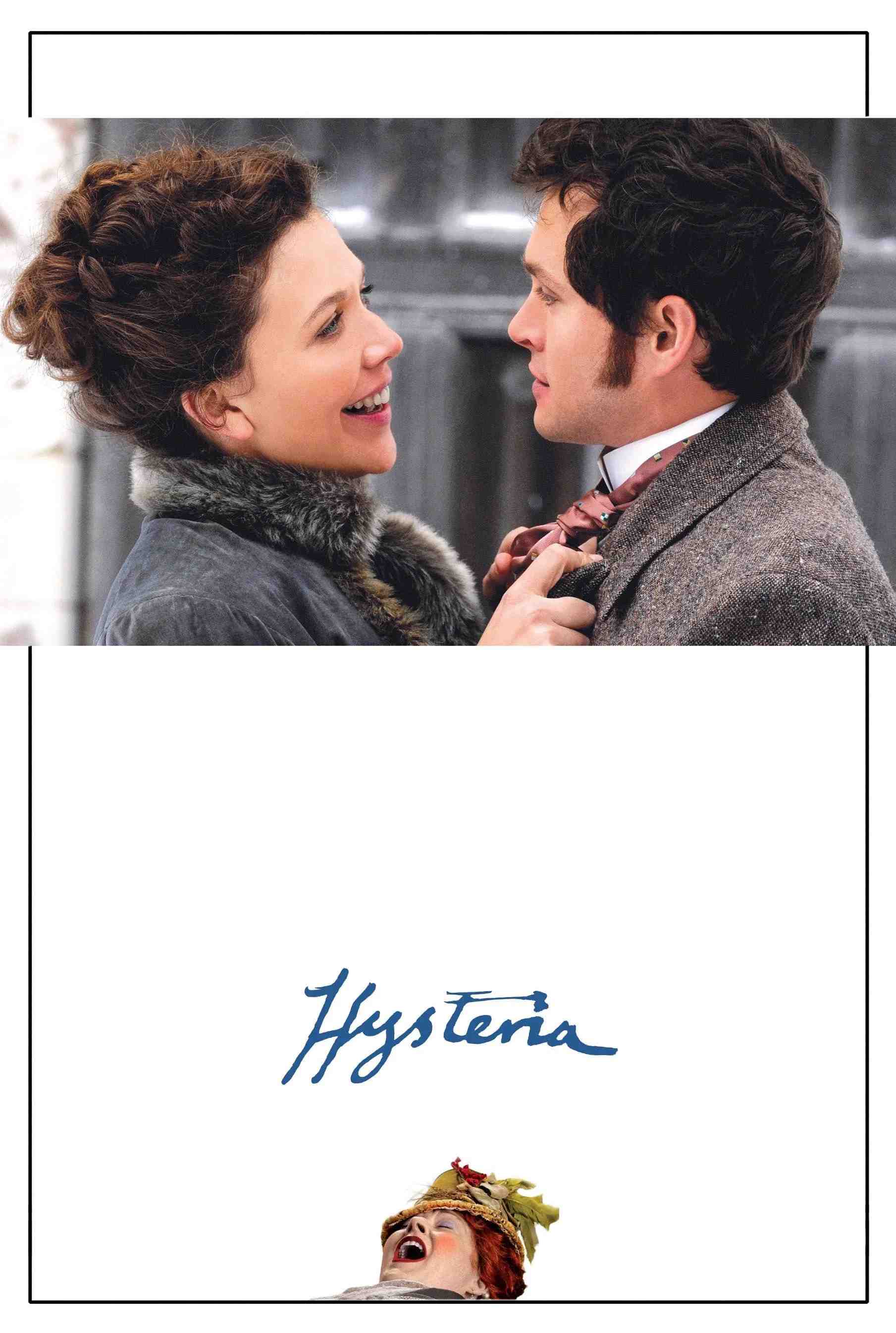 Poster chính thức của phim Phim Hài, Phim Tình Cảm "Bệnh Cuồng Loạn" (Hysteria - 2011), với sự tham gia của diễn viên Maggie Gyllenhaal và Hugh Dancy.