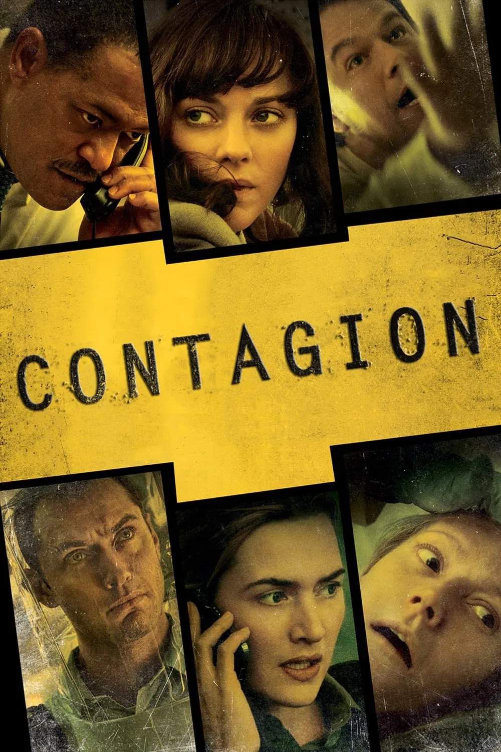 Poster chính thức của phim Phim Tâm Lý, Phim Giật Gân "Bệnh Truyền Nhiễm" (Contagion - 2011), với sự tham gia của diễn viên Marion Cotillard và Matt Damon.
