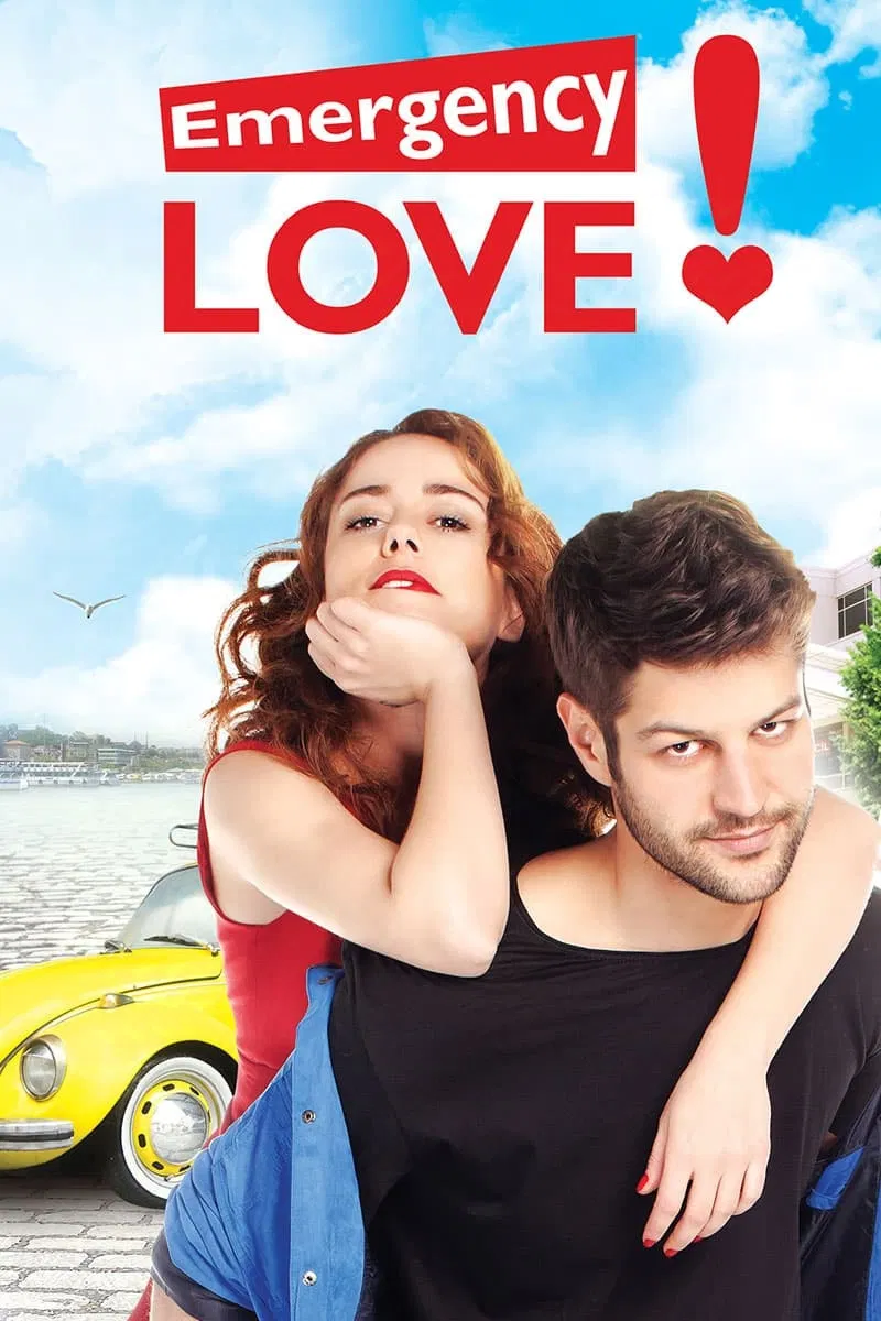 Poster chính thức của phim Phim Hài "Bệnh Viện Tình Yêu" (Emergency Love - 2015), với sự tham gia của diễn viên Serhat Teoman và Duygu Yetiş.