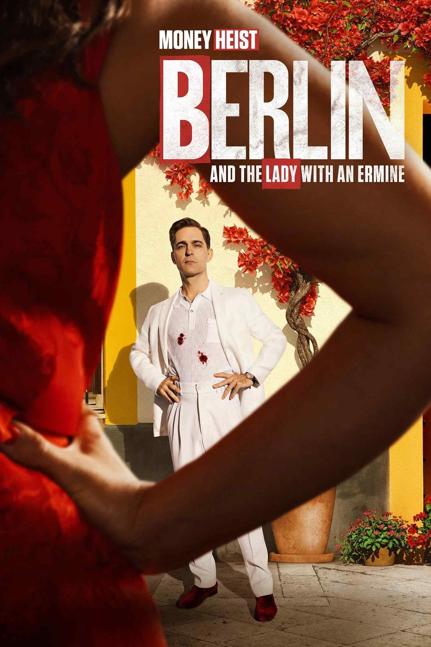 Poster chính thức của phim Phim Tâm Lý, Phim Hình Sự "Berlin và bức họa Người đàn bà và con chồn" (Berlin and the Lady with an Ermine - 2026), với sự tham gia của diễn viên Pedro Alonso và Tristán Ulloa.