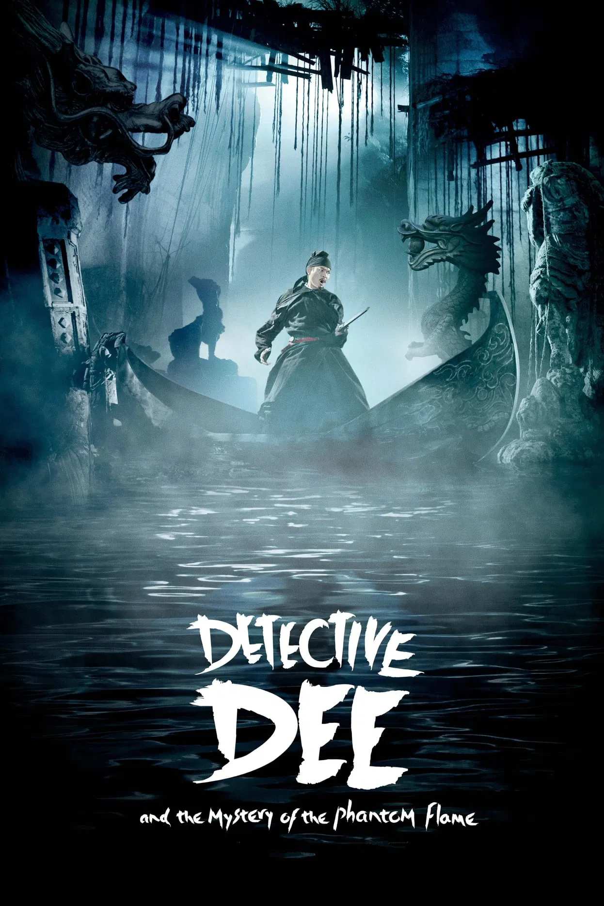 Poster chính thức của phim Phim Hành Động, Phim Phiêu Lưu "Bí Ẩn Ngọn Lửa Ma" (Detective Dee and the Mystery of the Phantom Flame - 2010), với sự tham gia của diễn viên Lưu Đức Hoa và Lý Băng Băng.
