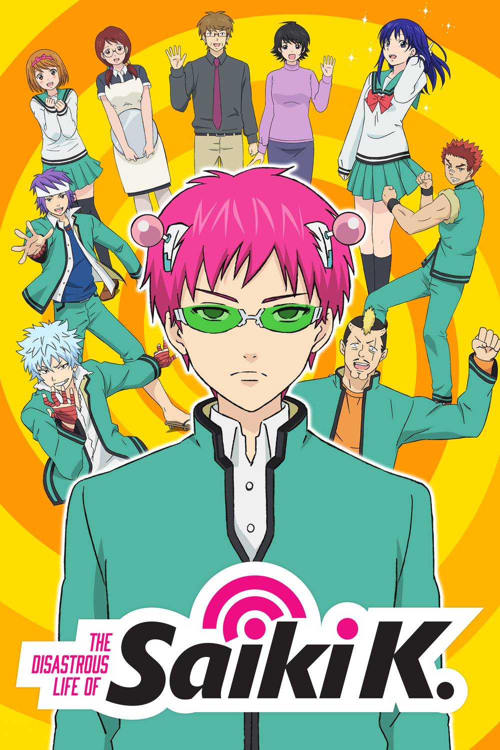 Poster chính thức của phim Phim Hoạt Hình, Phim Hài "Bi Kịch Của Một Siêu Năng Lực Gia (Phần 2)" (The Disastrous Life of Saiki K. - 2016), với sự tham gia của diễn viên Hiroshi Kamiya và Ai Kayano.