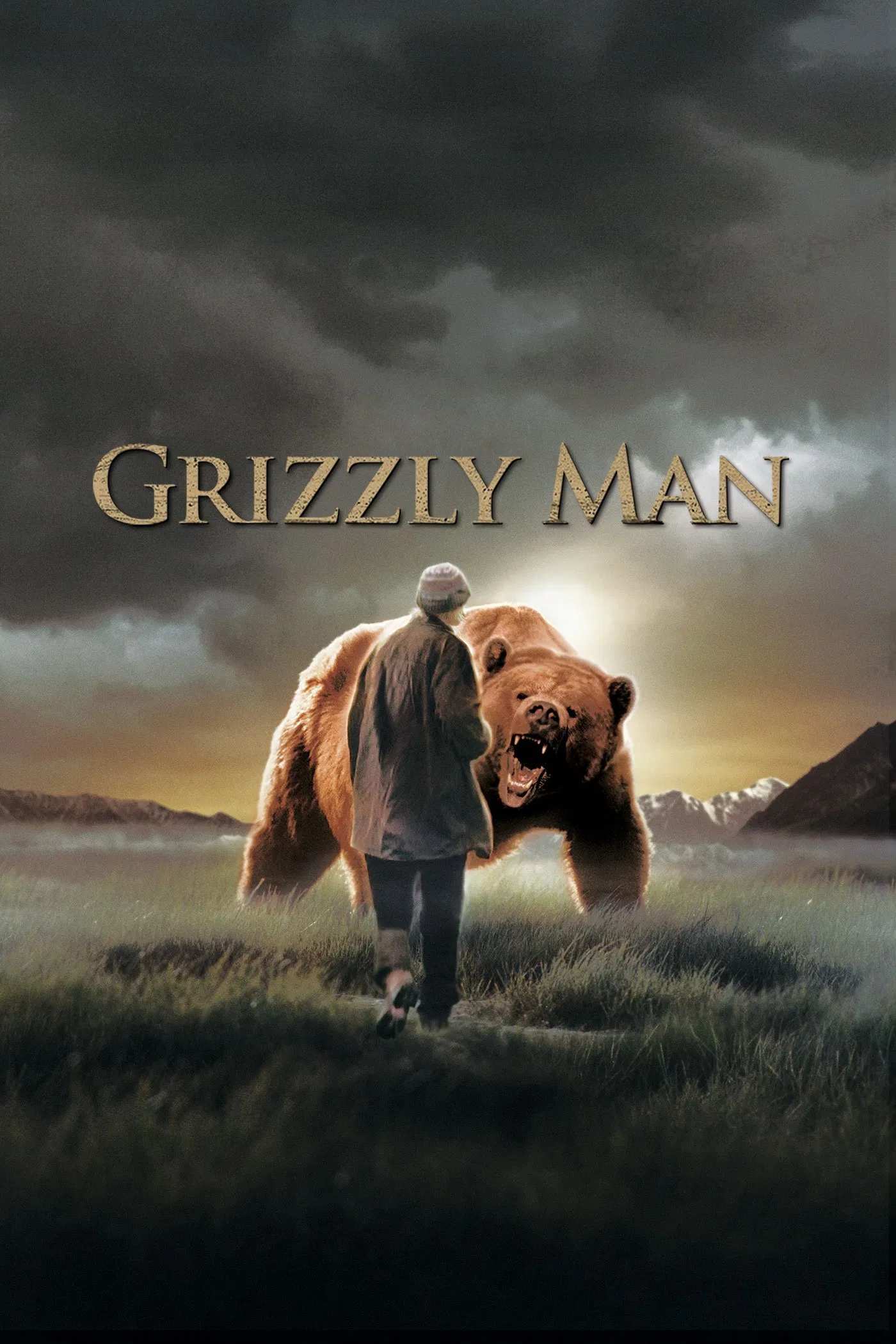 Poster chính thức của phim Phim Tài Liệu "Bi Kịch Hoang Dã" (Grizzly Man - 2005), với sự tham gia của diễn viên Werner Herzog.