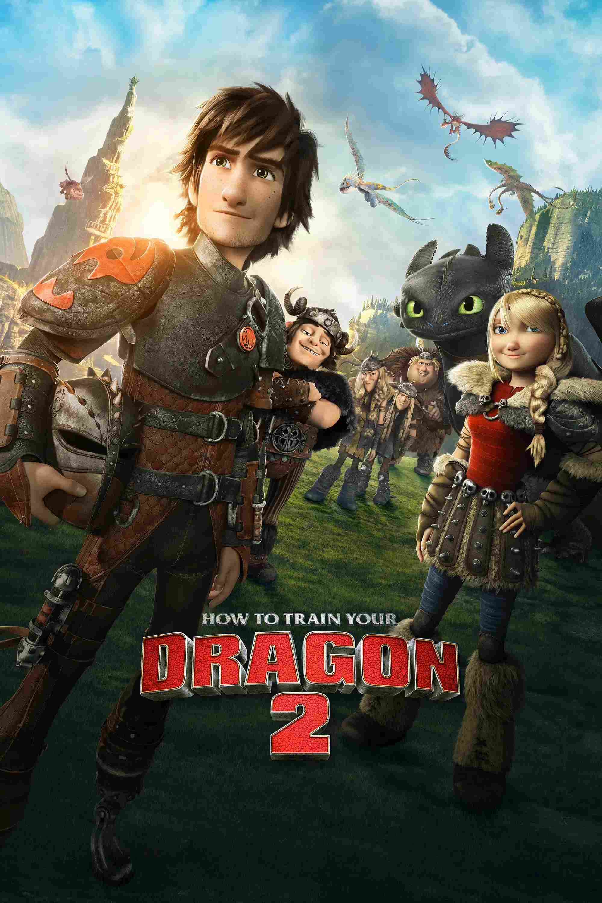 Poster chính thức của phim Phim Giả Tượng, Phim Hành Động "Bí Kíp Luyện Rồng 2" (How to Train Your Dragon 2 - 2014), với sự tham gia của diễn viên Jay Baruchel và Cate Blanchett.