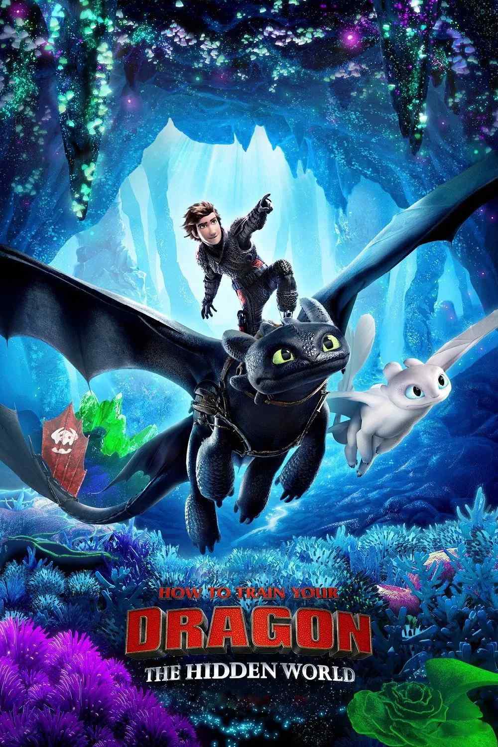 Poster chính thức của phim Phim Hoạt Hình, Phim Gia Đình "Bí Kíp Luyện Rồng: Vùng Đất Bí Ẩn" (How to Train Your Dragon: The Hidden World - 2019), với sự tham gia của diễn viên Jay Baruchel và America Ferrera.